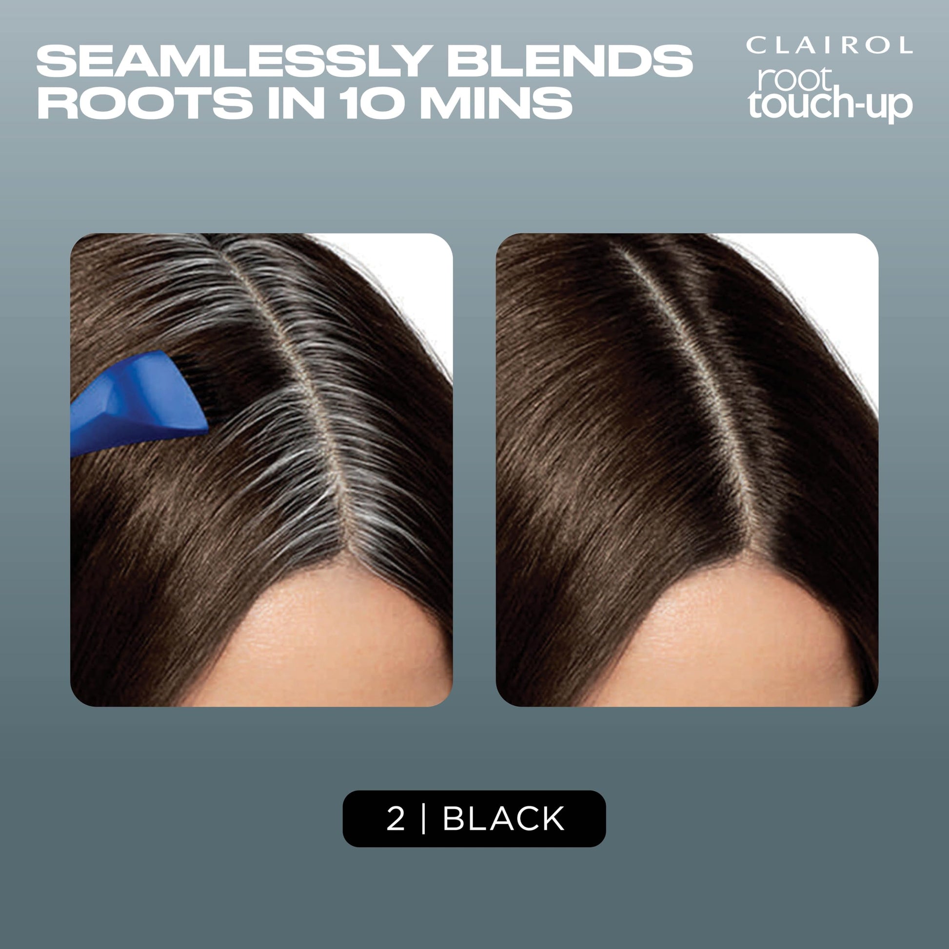 Dim Gray Clairol Root Touch-Up by Nice'n Easy Permanent Hair Dye, 2 Black Hair Color| 100% Gray Coverage | Easy Brush Application | Matches Professional Salon Shades | Pack of 2