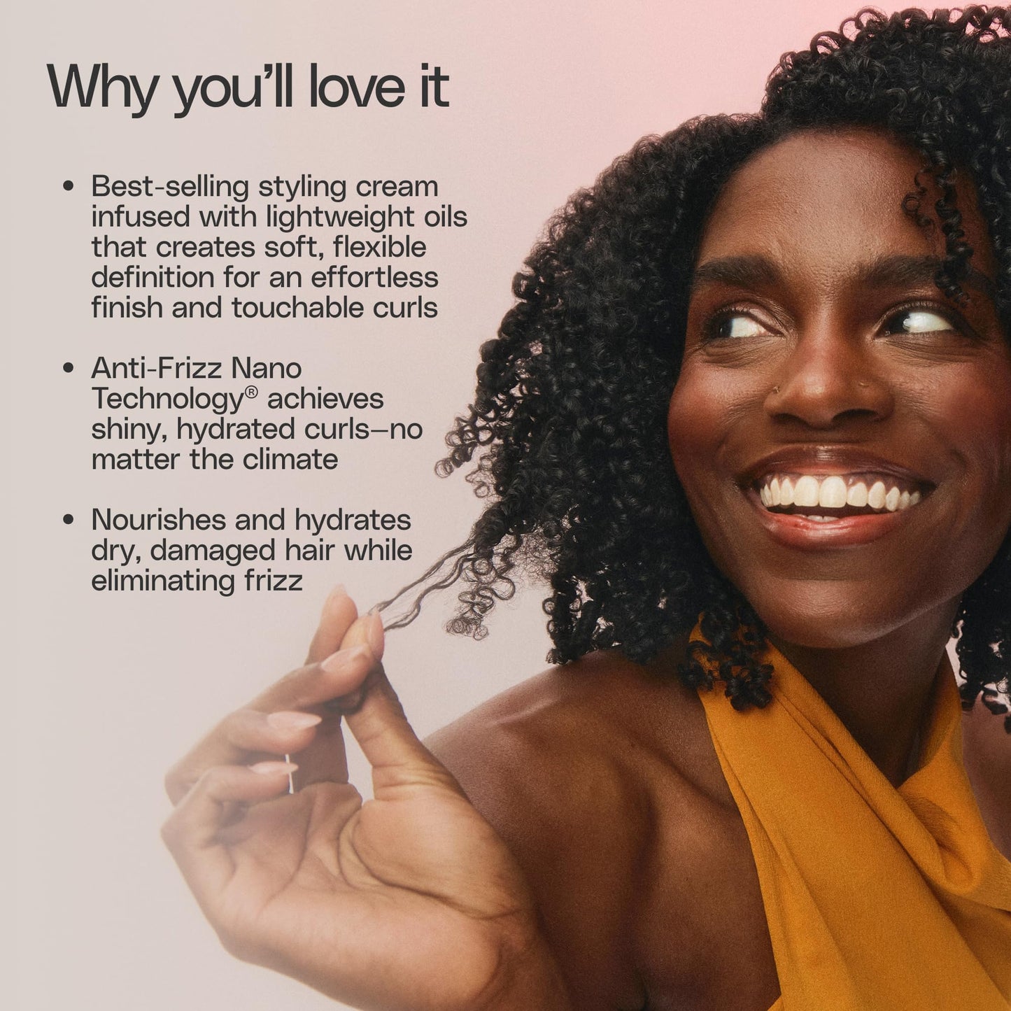 Light Gray Ouidad Advanced Climate Control Styling Cream, 2 fl oz, Featherlight Curl Cream for Curly Hair, Shiny, Hydrated & Frizz-Free Curls, Sulfates, Parabens & Cruelty-Free Curly Hair Products