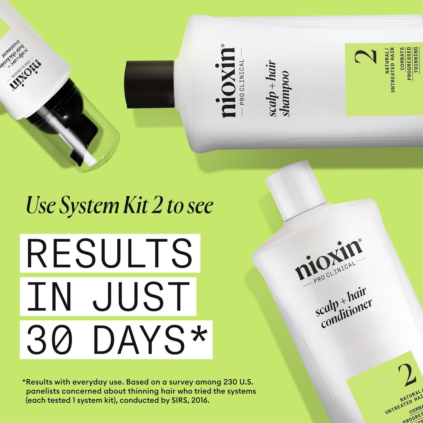 Light Goldenrod Nioxin Scalp + Hair Thickening System 2 Conditioner| For Natural or Untreated Hair with Progressed Thinning| With Niacinamide and Biotin | 33.8 Fl oz.