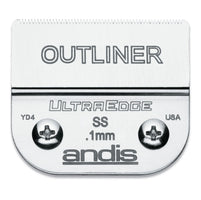 White Smoke Andis 64160 UltraEdge Carbon-Infused Steel Detachable Outliner Blade, .1mm Cut Length