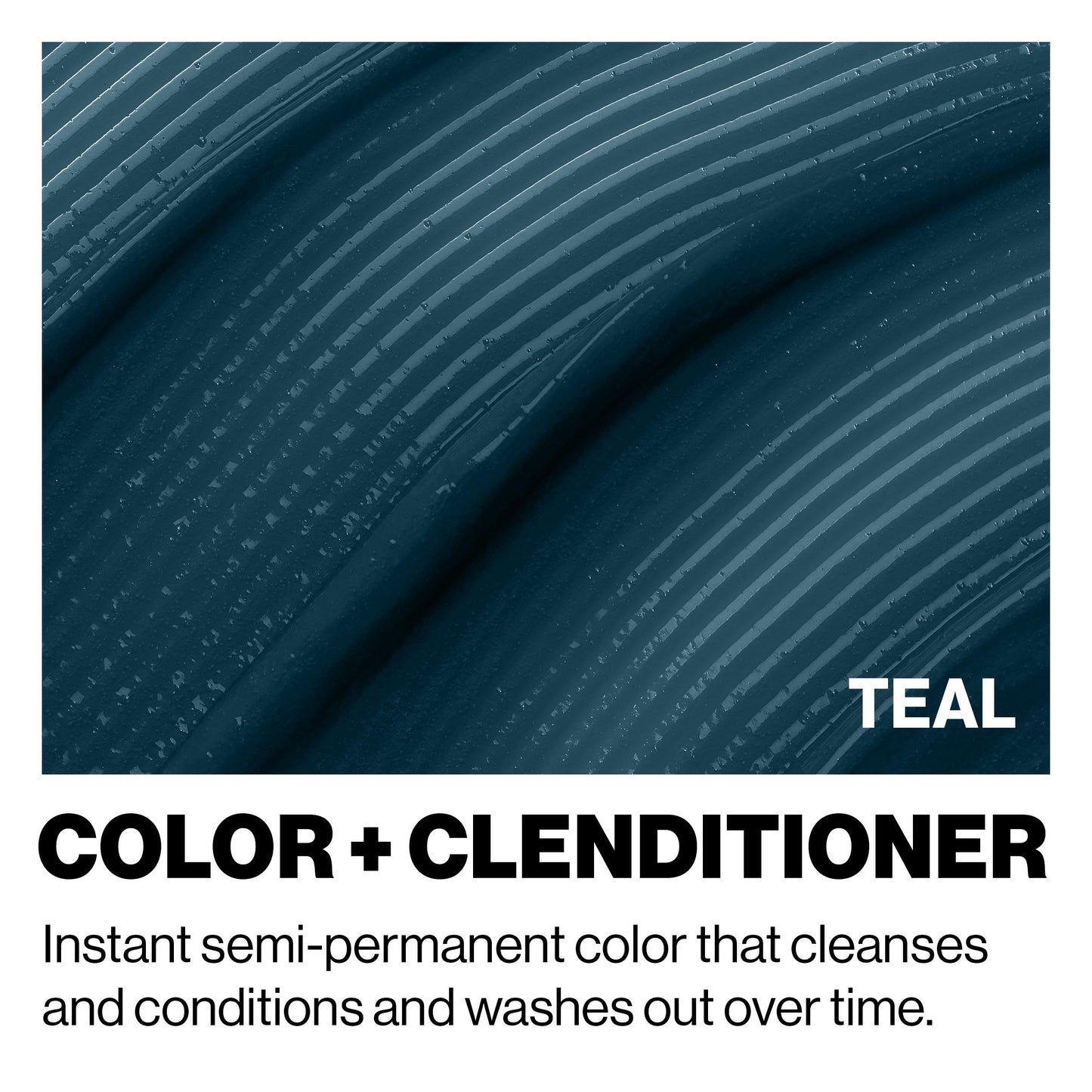 Dark Slate Gray Keracolor Clenditioner TEAL Hair Dye - Semi Permanent Hair Color Depositing Conditioner, Cruelty-free, 12 Fl. Oz.