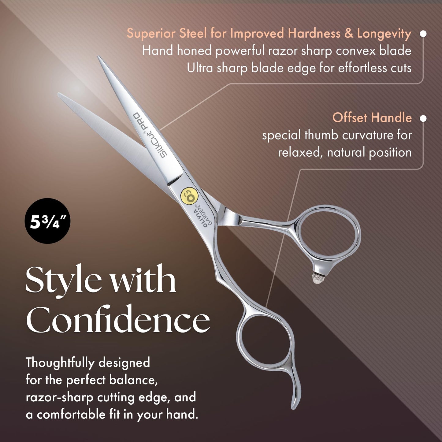 Dark Slate Gray Olivia Garden SilkCutPro LEFT HANDED Shear and Thinner Zipper case deal (5.75" LEFT HANDED contains: SKP-575LH, SKP-T635LH)