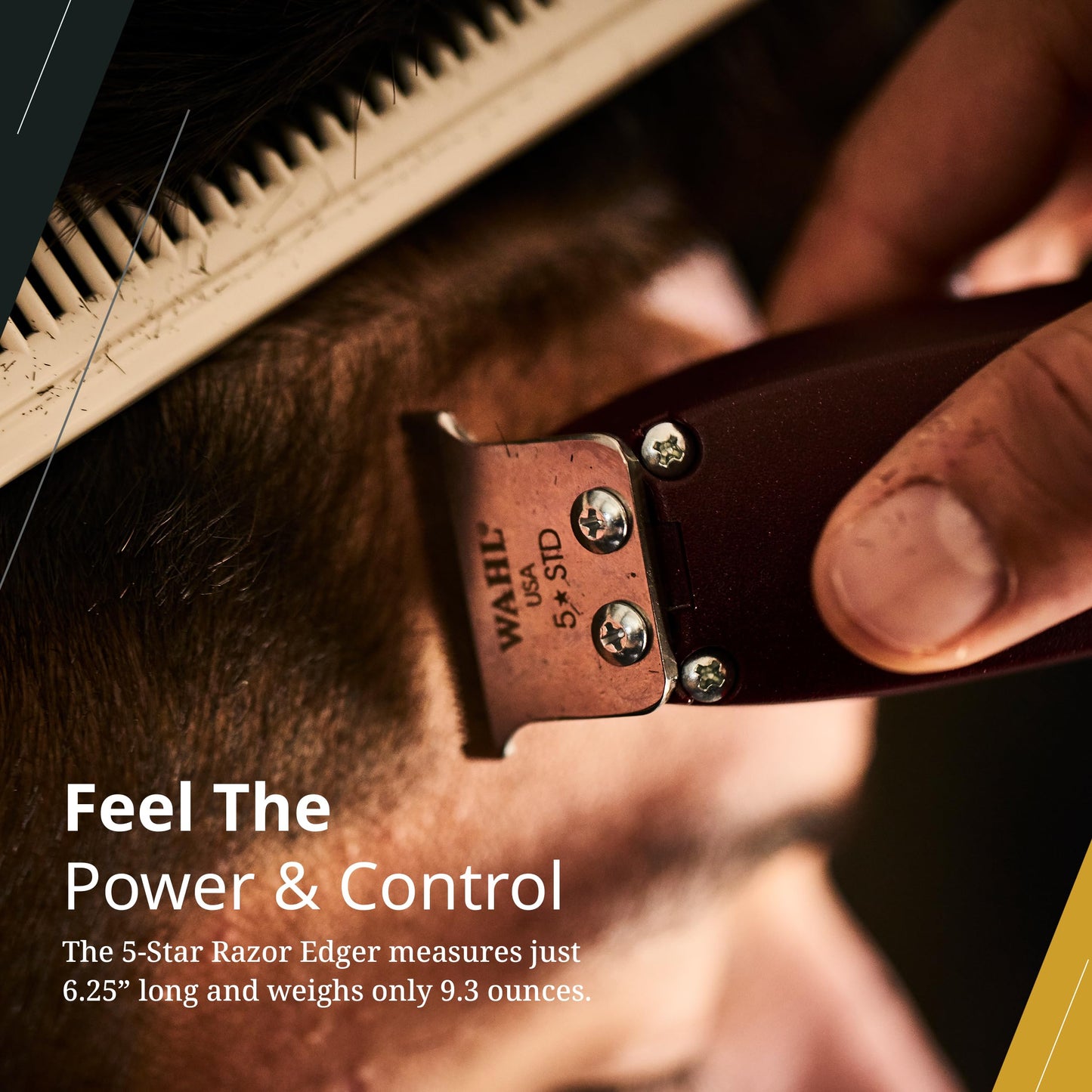 Black Wahl Professional Razor Edger 5-Star Corded Barber Trimmer Zero Gap T Blade