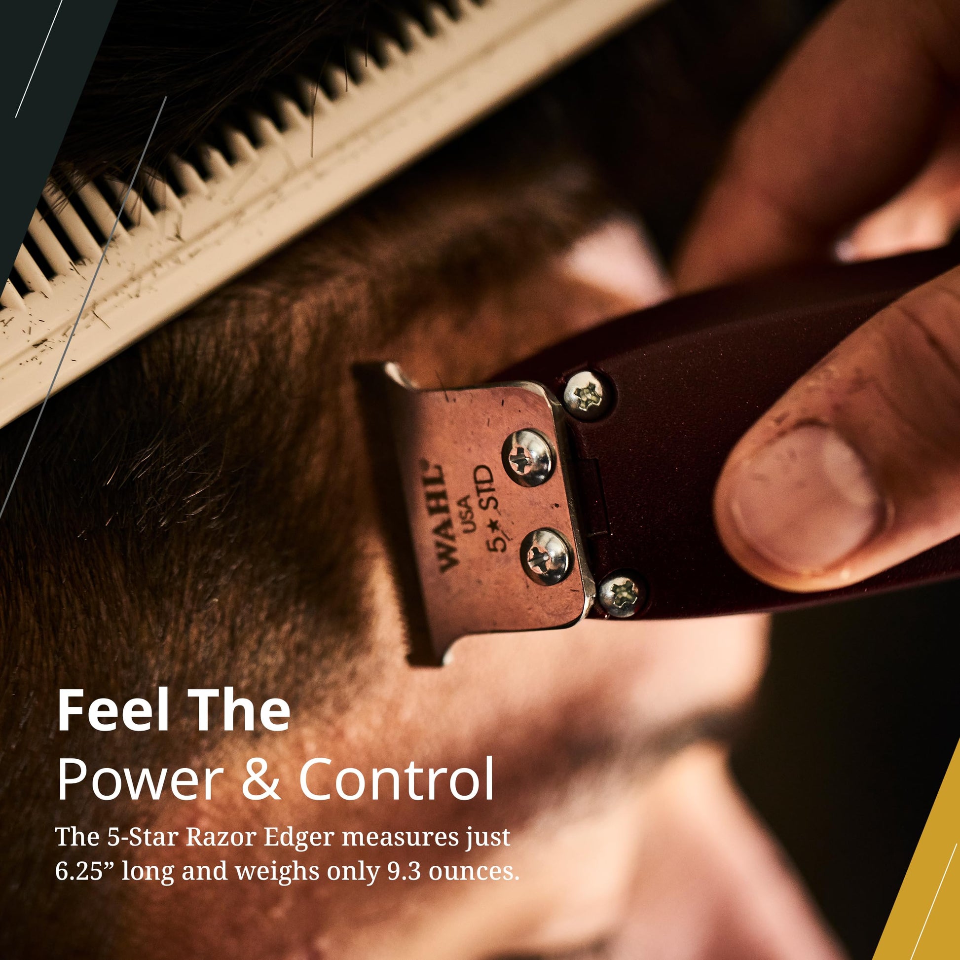 Black Wahl Professional Razor Edger 5-Star Corded Barber Trimmer Zero Gap T Blade