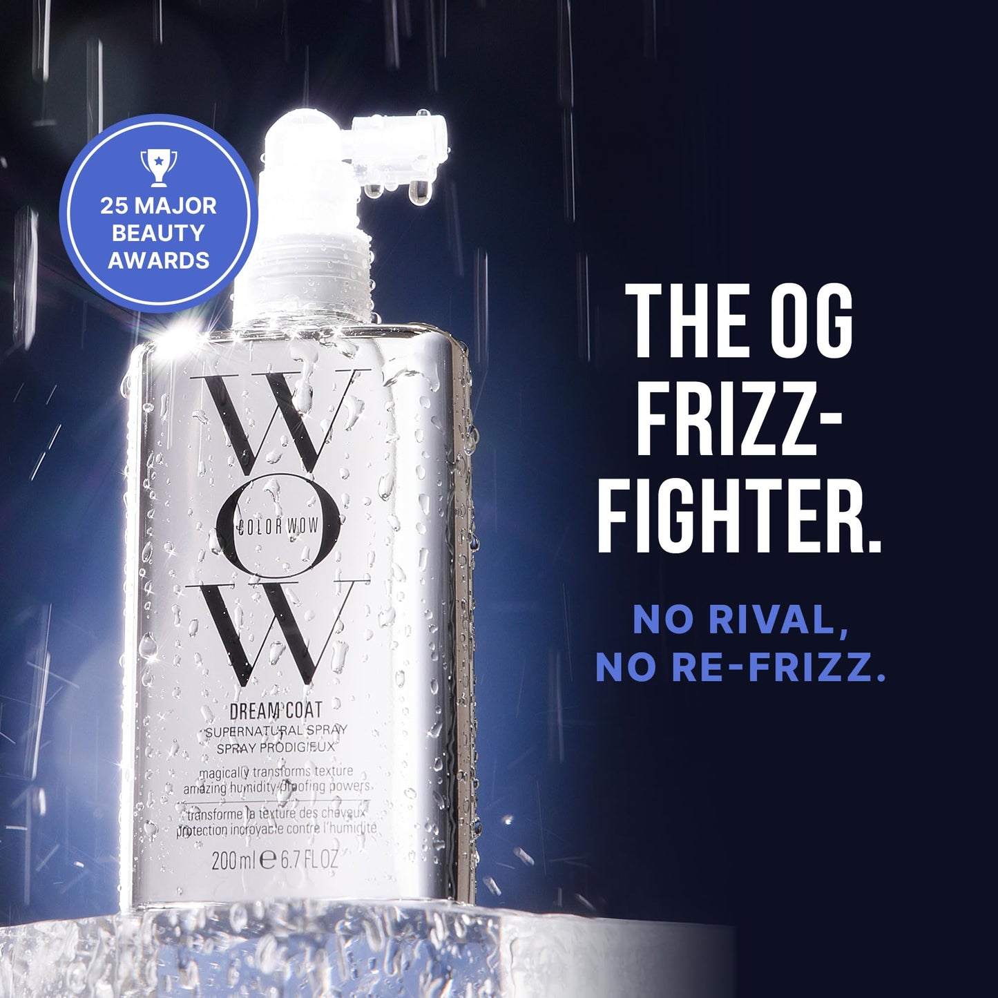 Black COLOR WOW Dream Coat Supernatural Spray, 6.7 Fl Oz – Keep Your Hair Frizz-Free and Shiny No Matter the Weather with Award-Winning Anti-Humidity Treatment