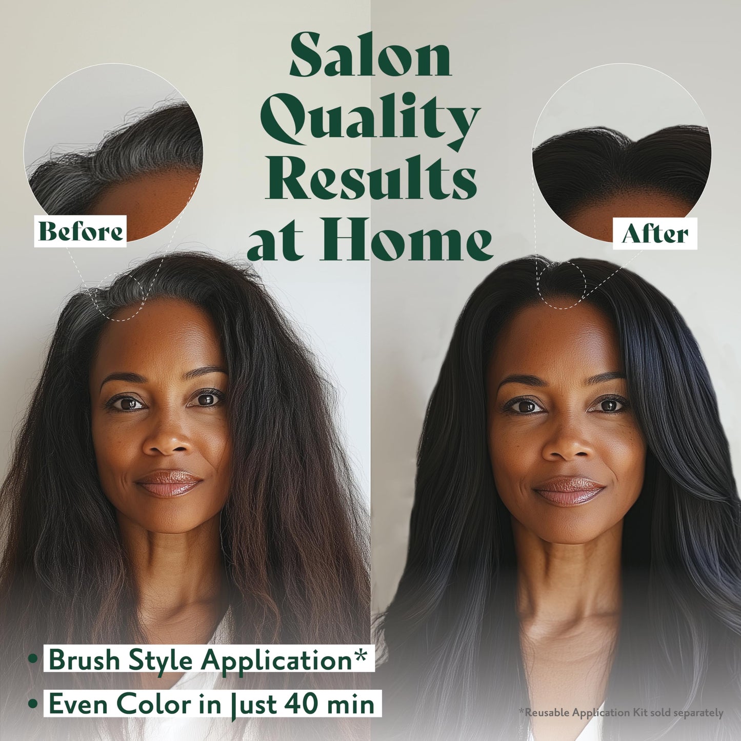 Gray Herbatint Permanent Hair Dye - 1N Black - For Up To 100% Gray Coverage of Resistant Gray Hair - Ammonia-Free, Alcohol-Free & Vegan - Salon Influenced Hair color 5.75 fl oz