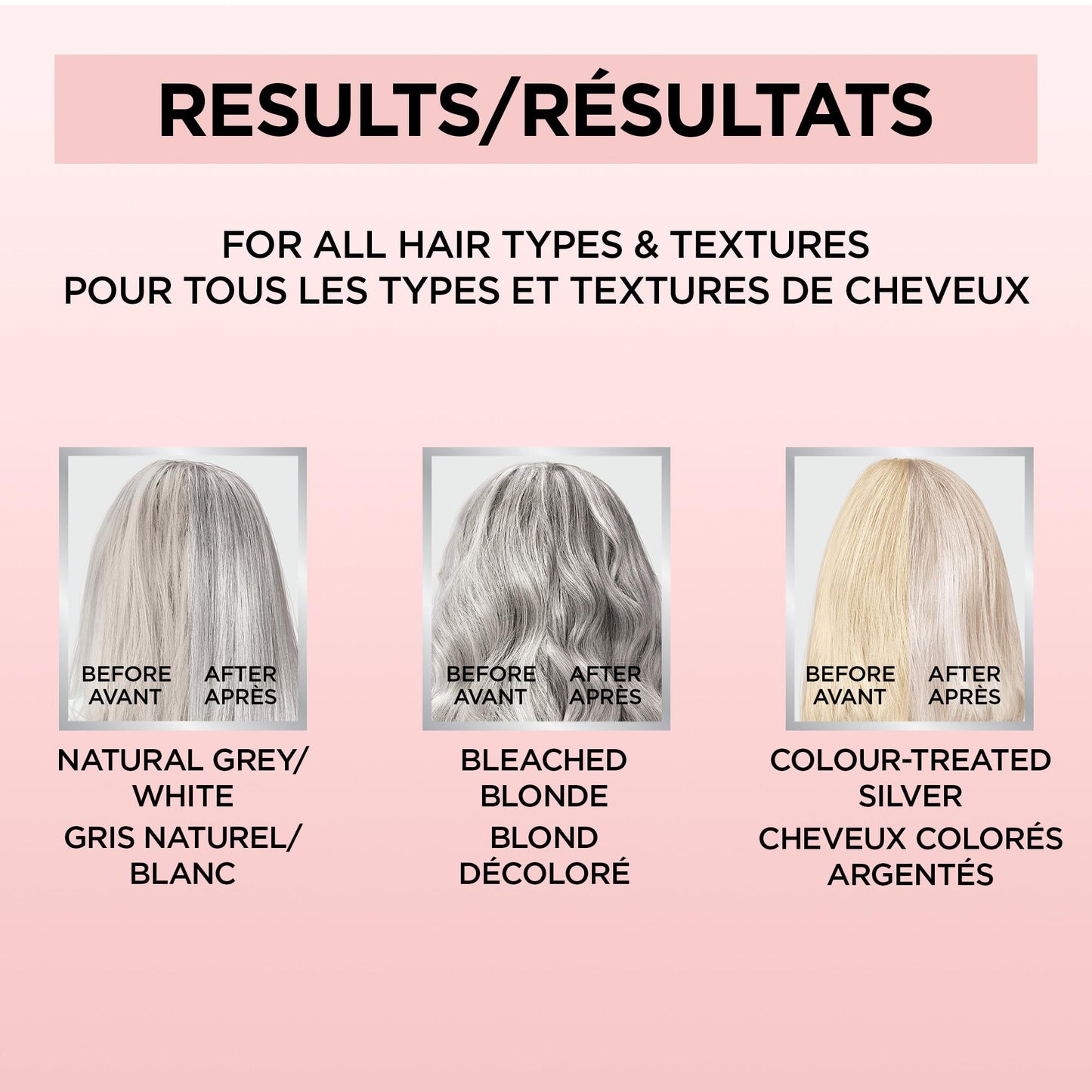 Pink L’Oreal Paris Le Color Gloss One Step In-Shower Toning Hair Gloss, Neutralizes Brass, Conditions & Boosts Shine, Silver, 4 Ounce