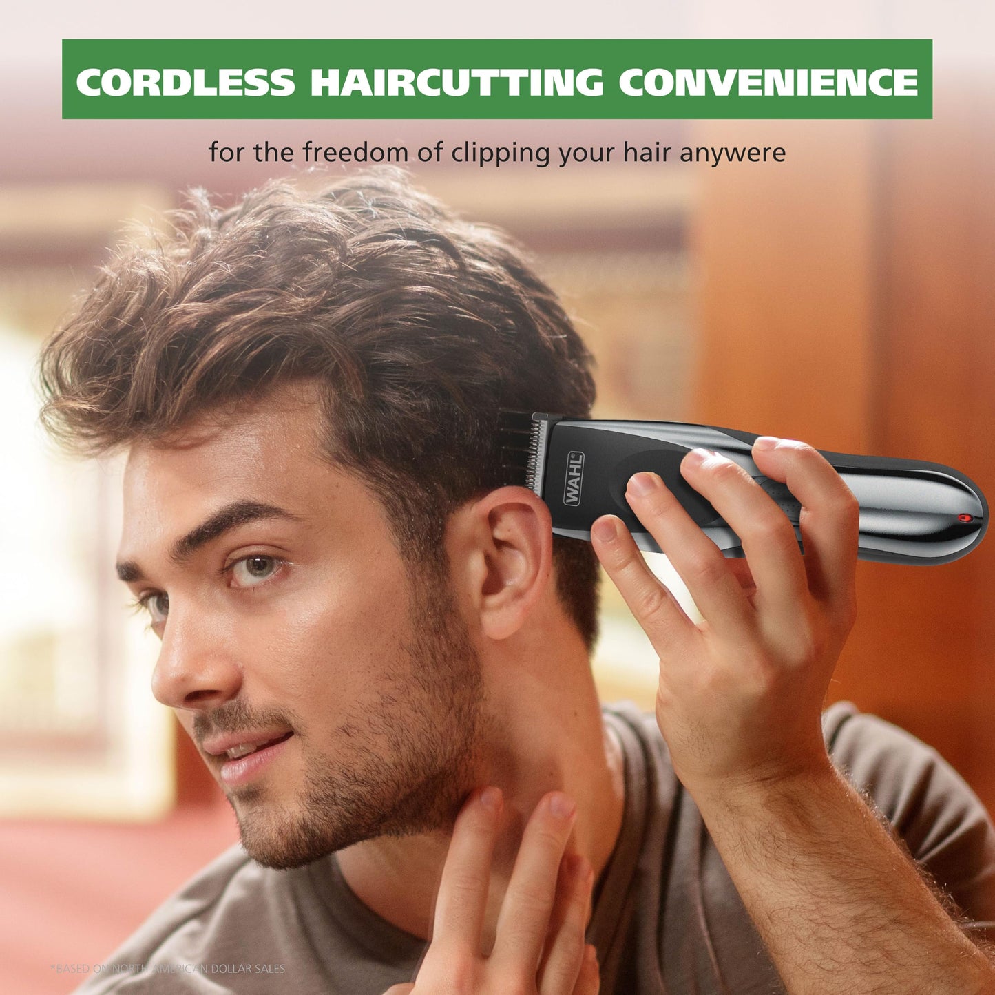 Rosy Brown Wahl Clipper Rechargeable Cord/Cordless Haircutting & Trimming Kit for Heads, Longer Beards, & All Body Grooming - Model 79434