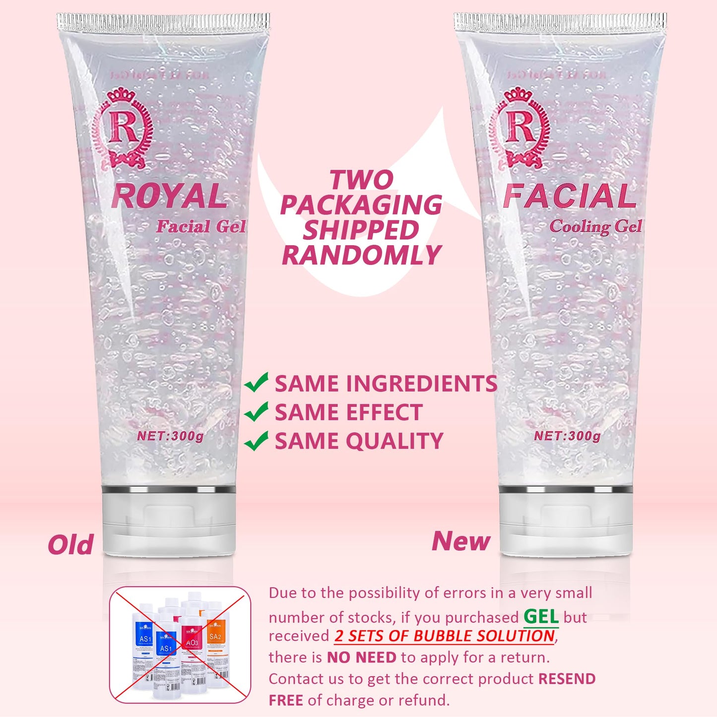 Misty Rose YMEYFAN 3PCS Conductive Gel, Cooling Gel for Salon Hair Removal Machine Skin Care, Moisturizing Hydrating Suitable for Facial Device for Women and Men in Body or Face Cools (900ML)