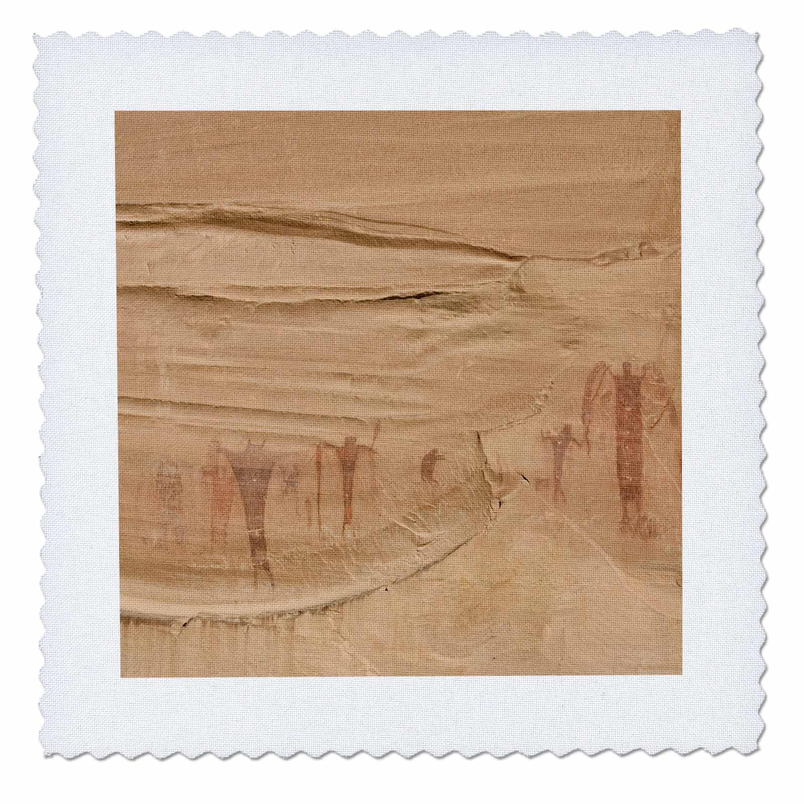 Lavender 3dRose UT, Buckhorn Wash, pictographs, Alcove Paintings - US45 BJA0071 - Jaynes Gallery 25x25 inch Quilt Square