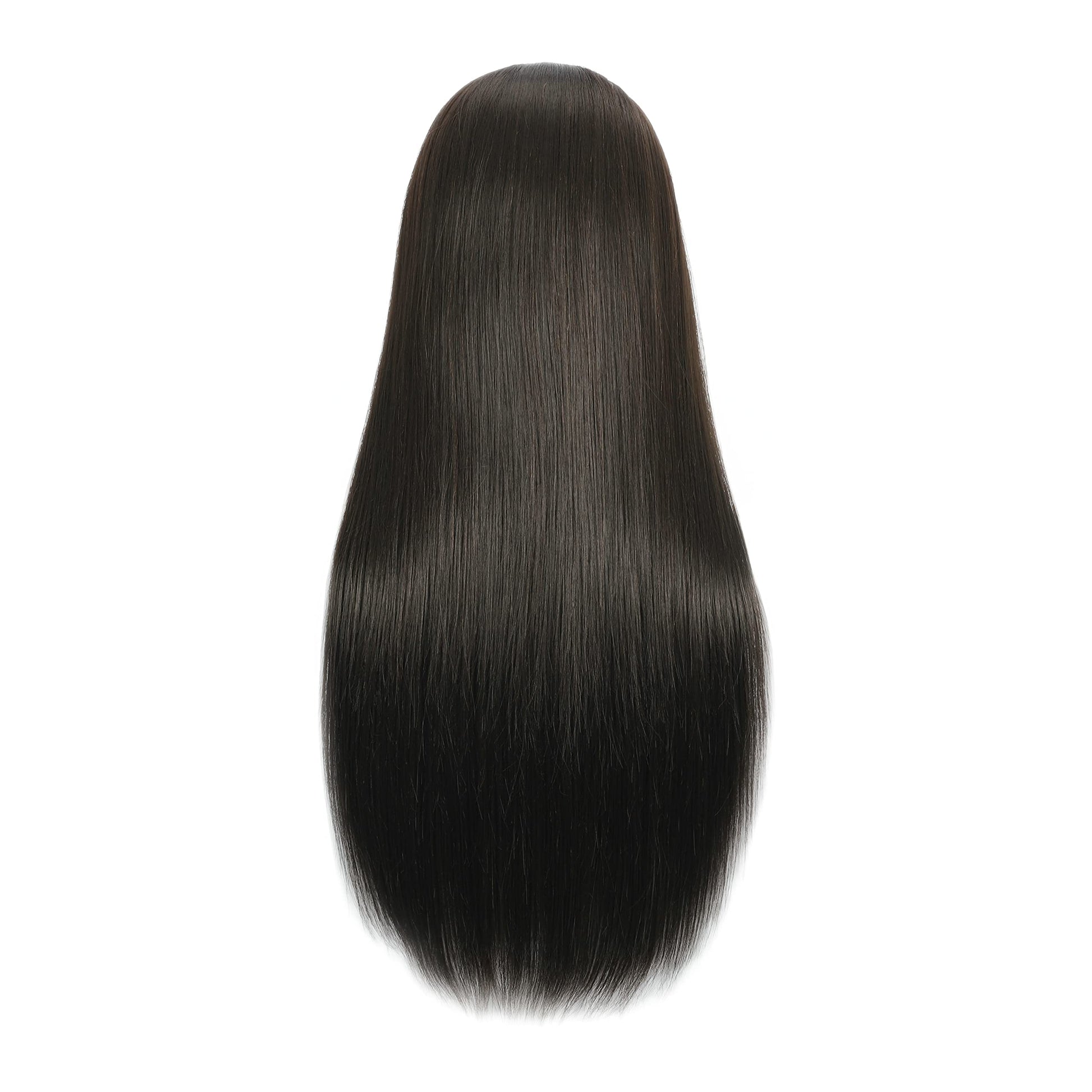 White Smoke QACIEH 30 Inch 80% Real Human Hair Mannequin Head with Stand for Hairdresser Practice Manikin Cosmetology Doll Training Head Braiding Styling Curling Cutting Display