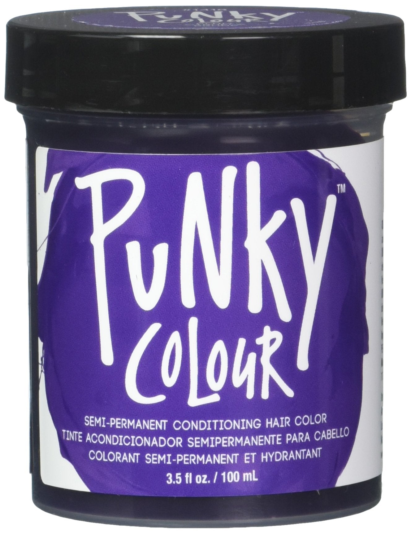 White Smoke Jerome Russell Punky Colour Semi-Permanent Conditioning Hair Color, Plum 3.5 oz (Pack of 3)