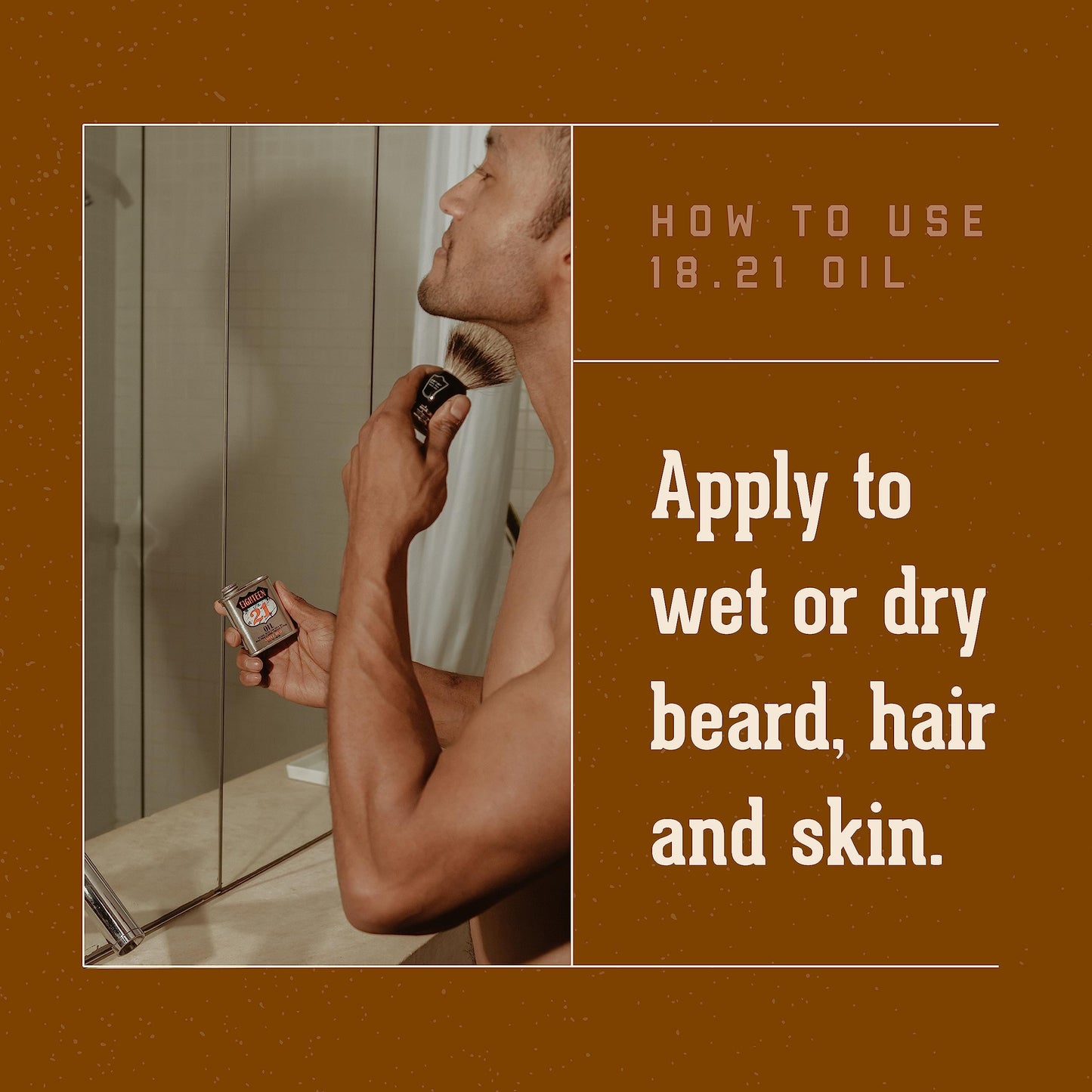 Saddle Brown 18.21 Man Made Sweet Tobacco Beard Oil & Beard Balm 2-Set Bundle, All Hair & Skin Types for Men, Strengthens and Moisturizes in a Manly Aroma