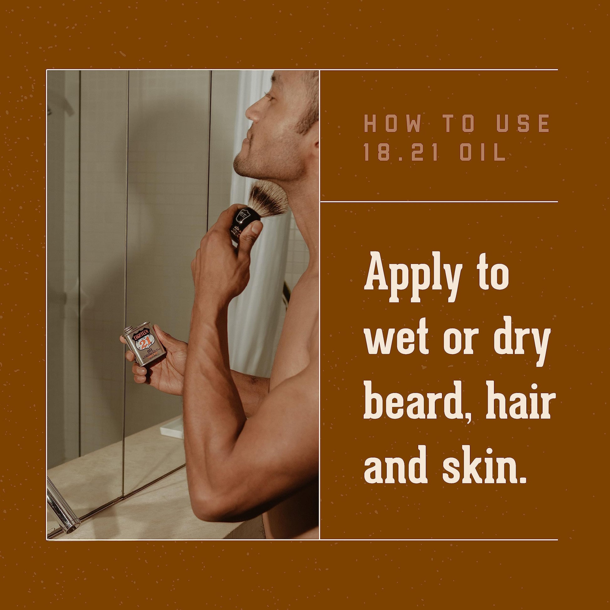Saddle Brown 18.21 Man Made Sweet Tobacco Beard Oil & Beard Balm 2-Set Bundle, All Hair & Skin Types for Men, Strengthens and Moisturizes in a Manly Aroma