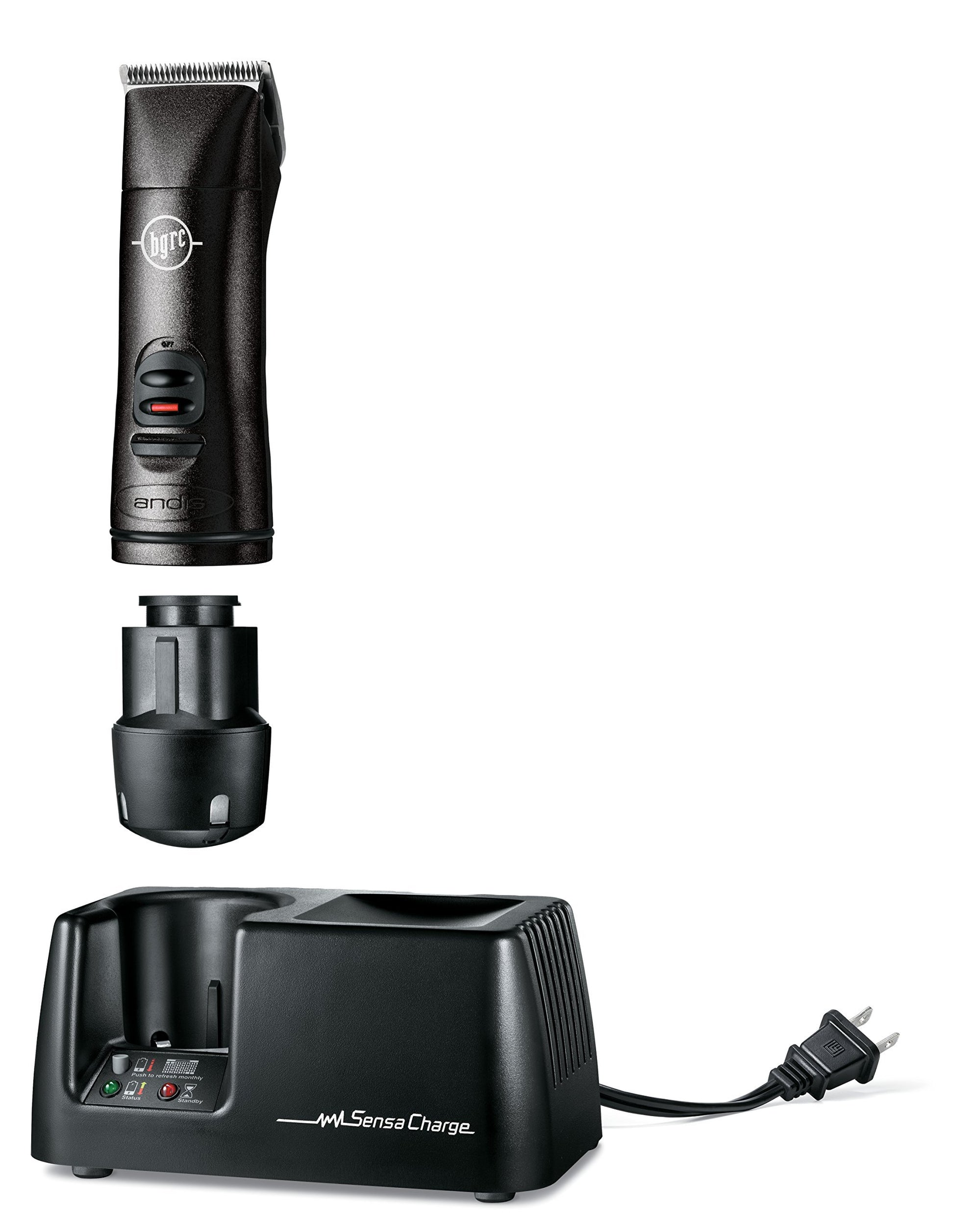 White Smoke Andis 63700 BGRC Hair Clipper with Detachable Blade, Black Matte