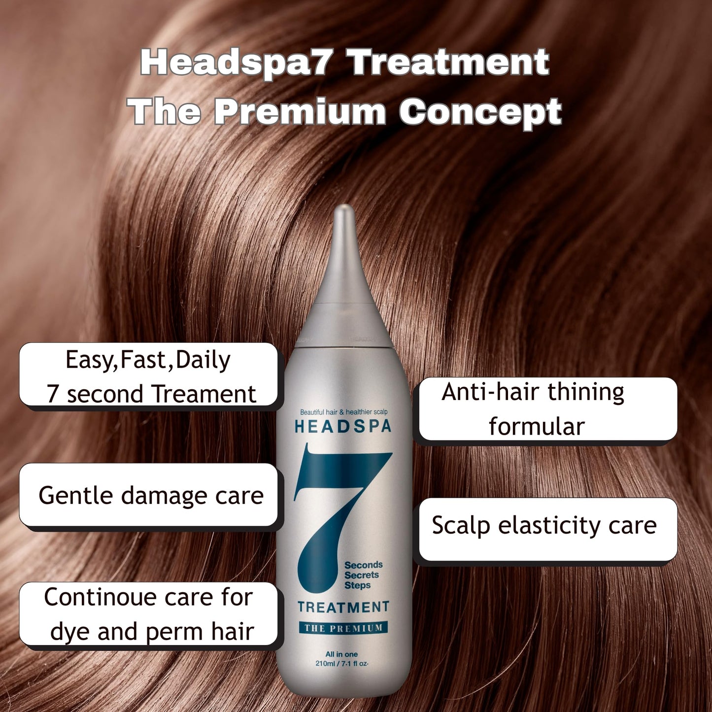 Black Headspa7 - The Premium Treatment , Total salon care treatment for soft volume hair, scalp care for thining and weak hair, Korea Best hair care teatment.
