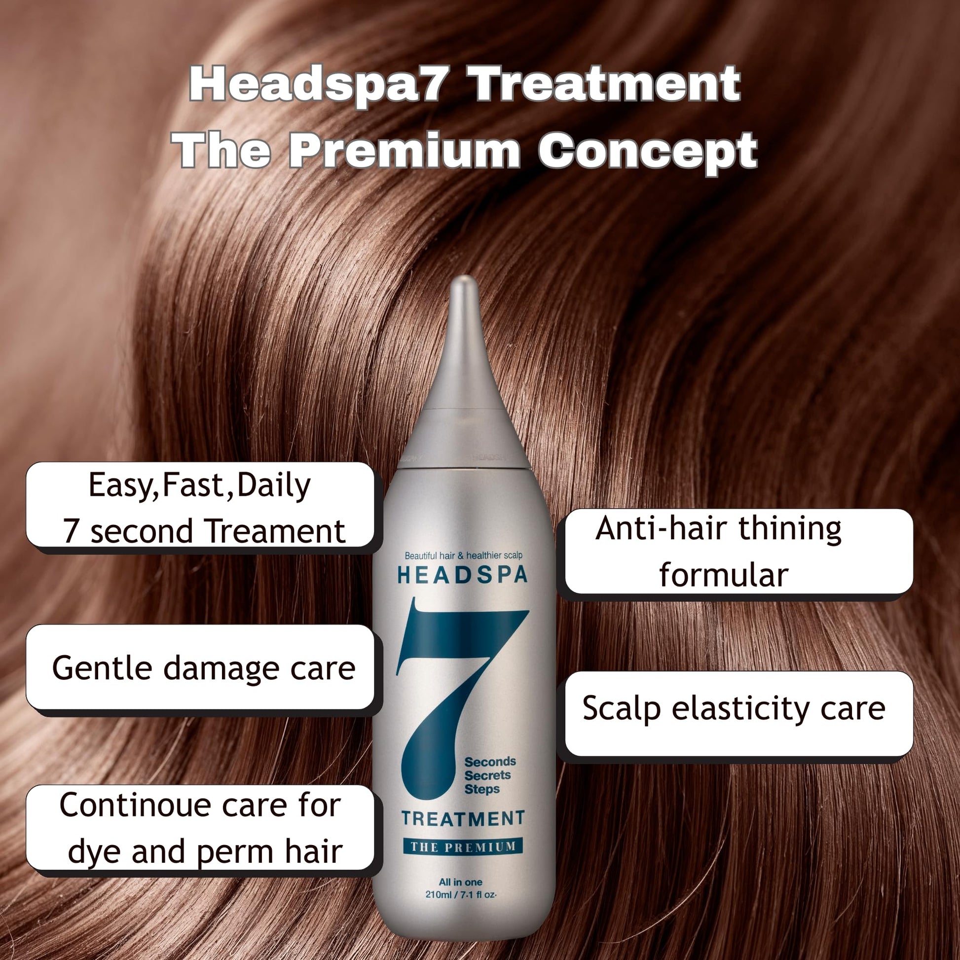 Black Headspa7 - The Premium Treatment , Total salon care treatment for soft volume hair, scalp care for thining and weak hair, Korea Best hair care teatment.