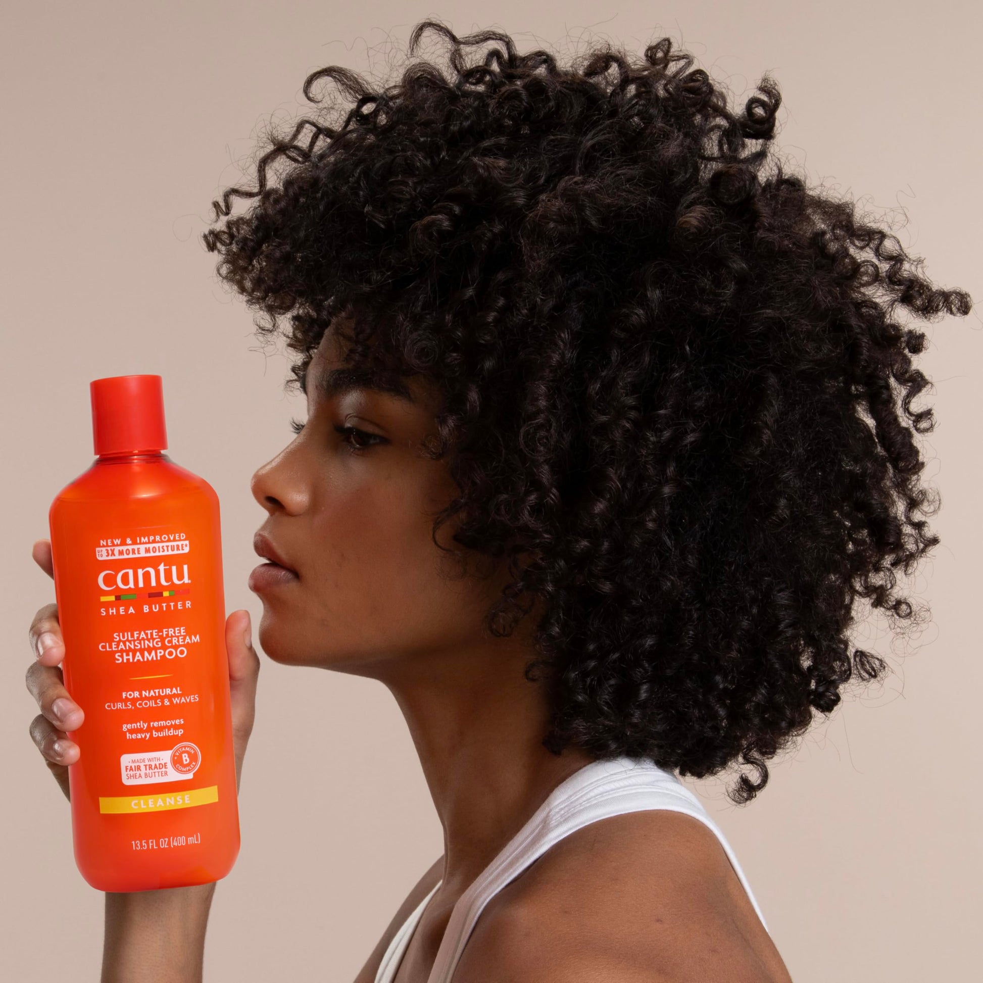 Black Cantu Sulfate-Free Cleansing Cream Shampoo with Shea Butter for Natural Hair, 13.5 oz