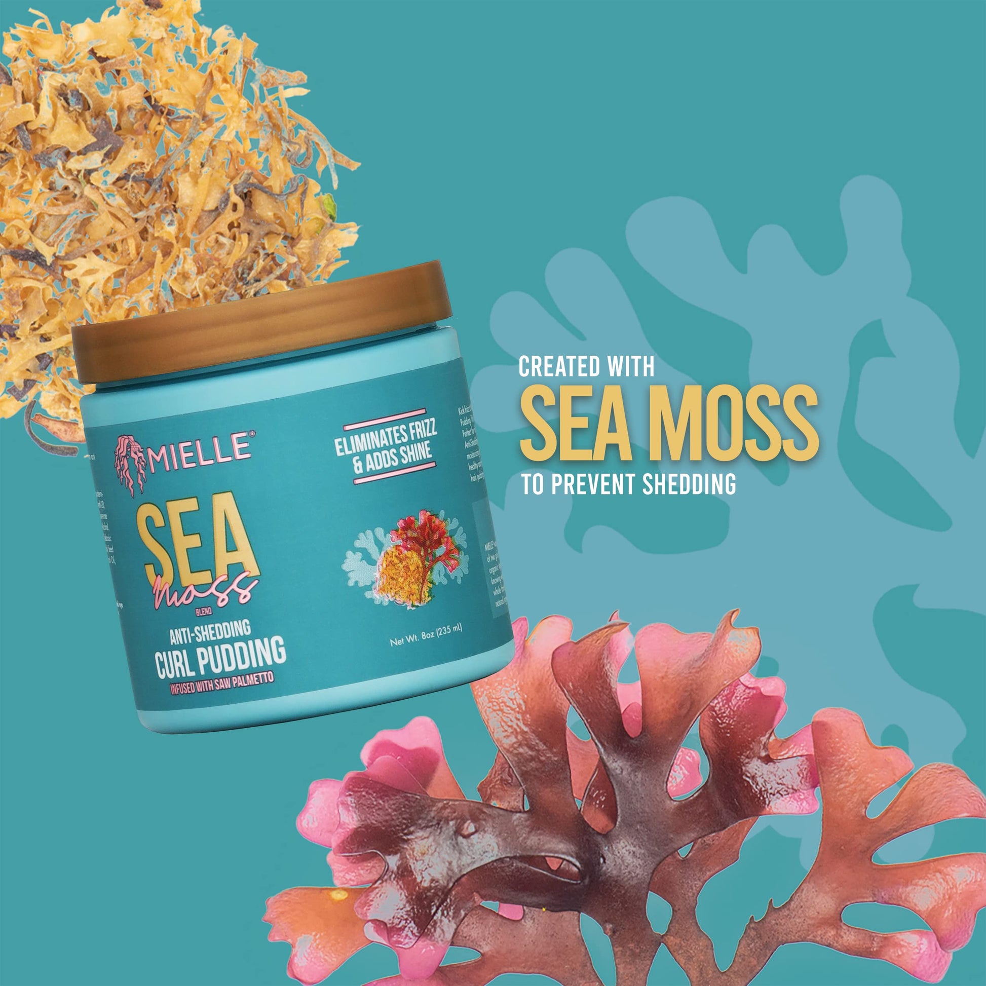 Cadet Blue Mielle Organics Sea Moss Anti-Shedding Curl Pudding