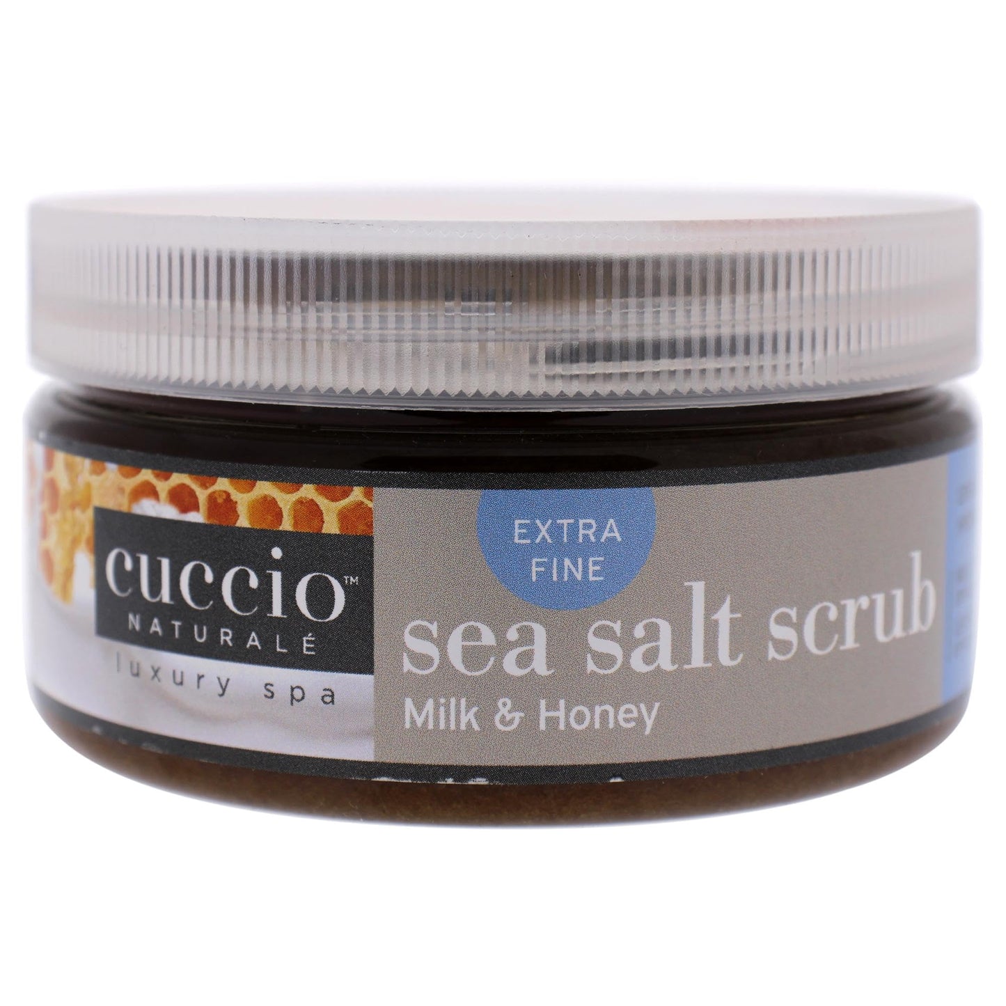 Light Slate Gray Cuccio Naturale Sea Salt Scrub - Extra Fine - Gently Exfoliates To Remove Dead Skin Cells - Leaves Skin Supple, Radiant And Youthful Looking - Paraben And Cruelty Free - Milk And Honey - 8 Oz