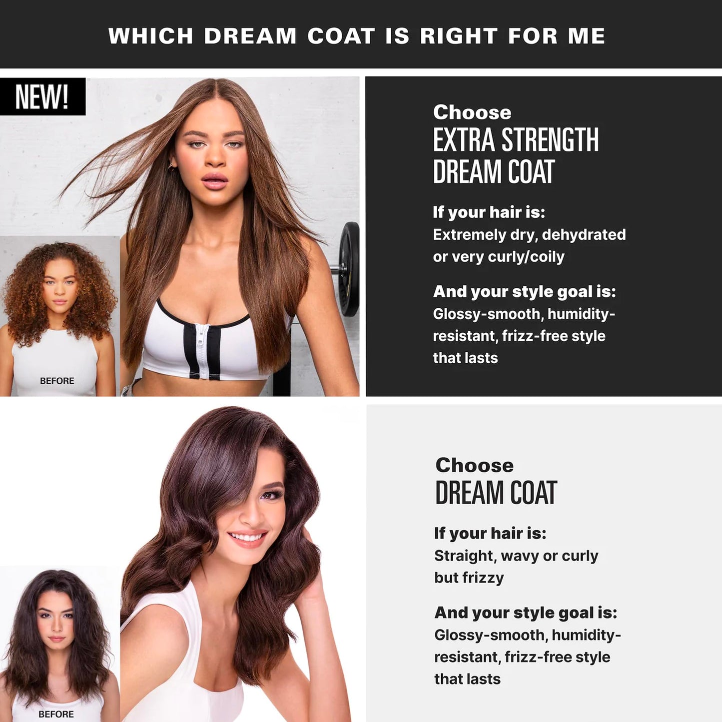 White Smoke COLOR WOW Extra Strength Dream Coat, 1.7 fl oz – Powerful, anti humidity treatment for extremely frizz prone hair, glassy smooth, straight + resistant styles up to 3-4 washes