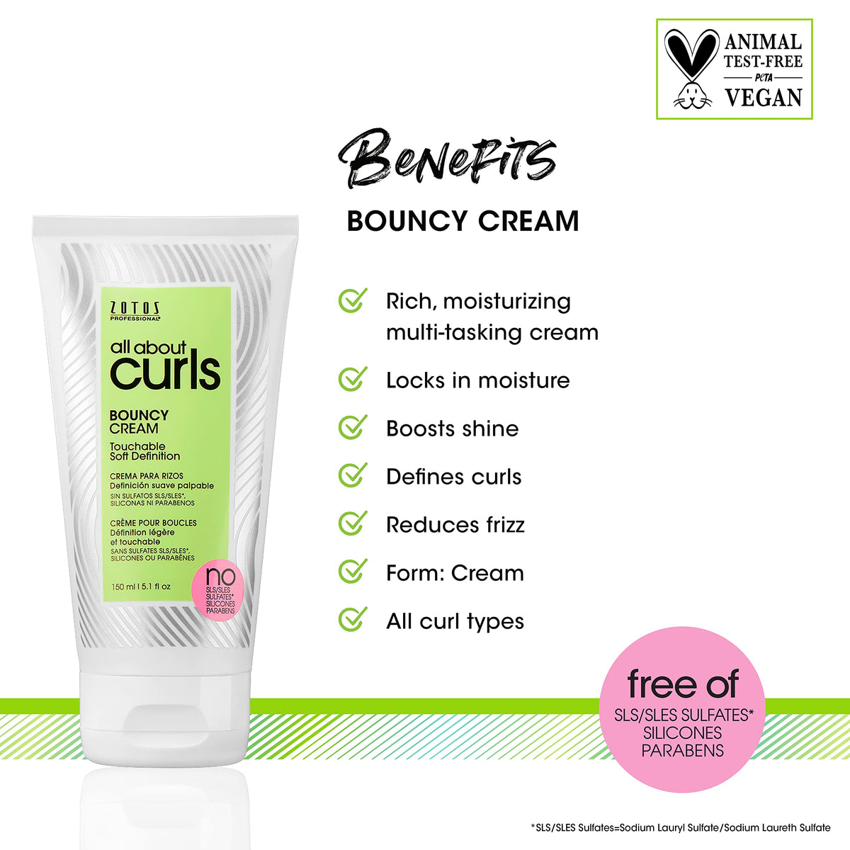White Smoke ALL ABOUT CURLS Bouncy Cream Styling | Touchable Soft Definition | Define, Moisturize, De-Frizz | All Curly Hair Types | Vegan & Cruelty Free | Sulfate Free | 5.1 Fl Oz