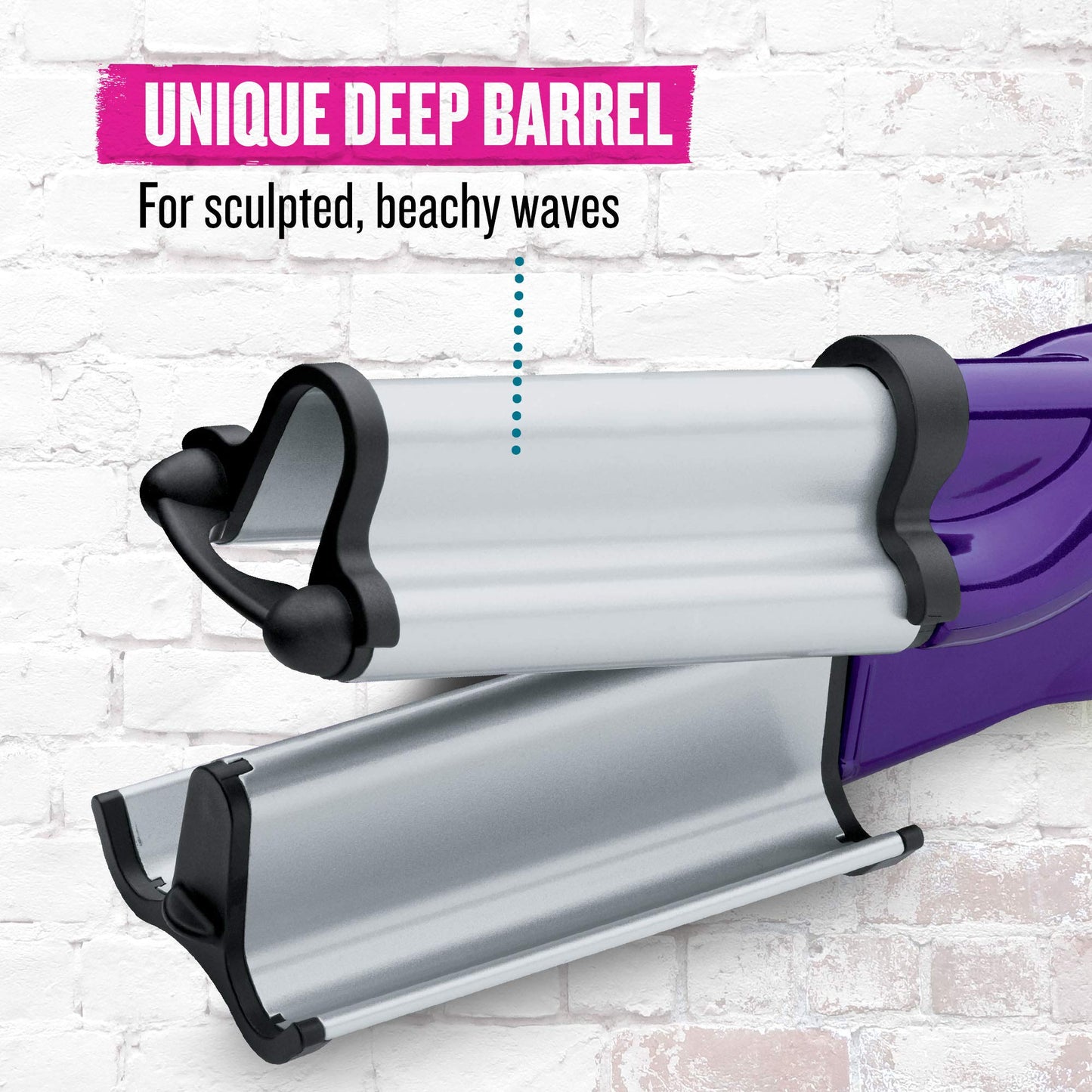 White Smoke Bed Head Wave Artist Deep Waver | Combat Frizz, Get Long Lasting Results, & Add Massive Shine for Beachy Waves | With Tourmaline Ceramic Technology (Purple)