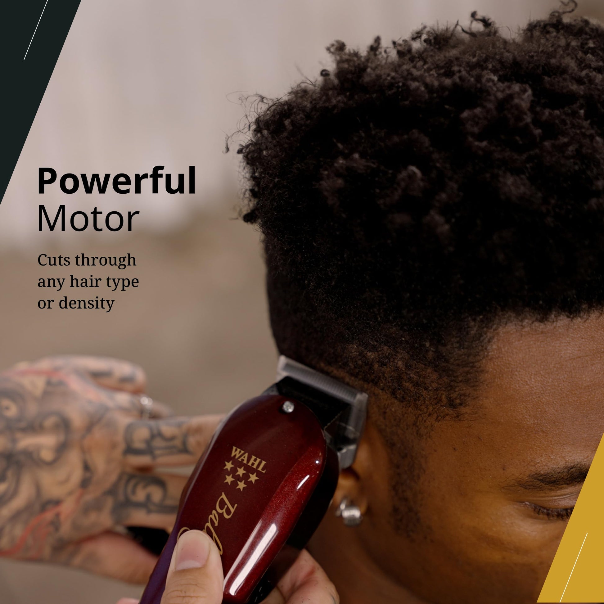 Black Wahl Professional 5 Star Balding Clipper, Corded V5000 Electromagnetic Motor, for Ultra-Close Trimming