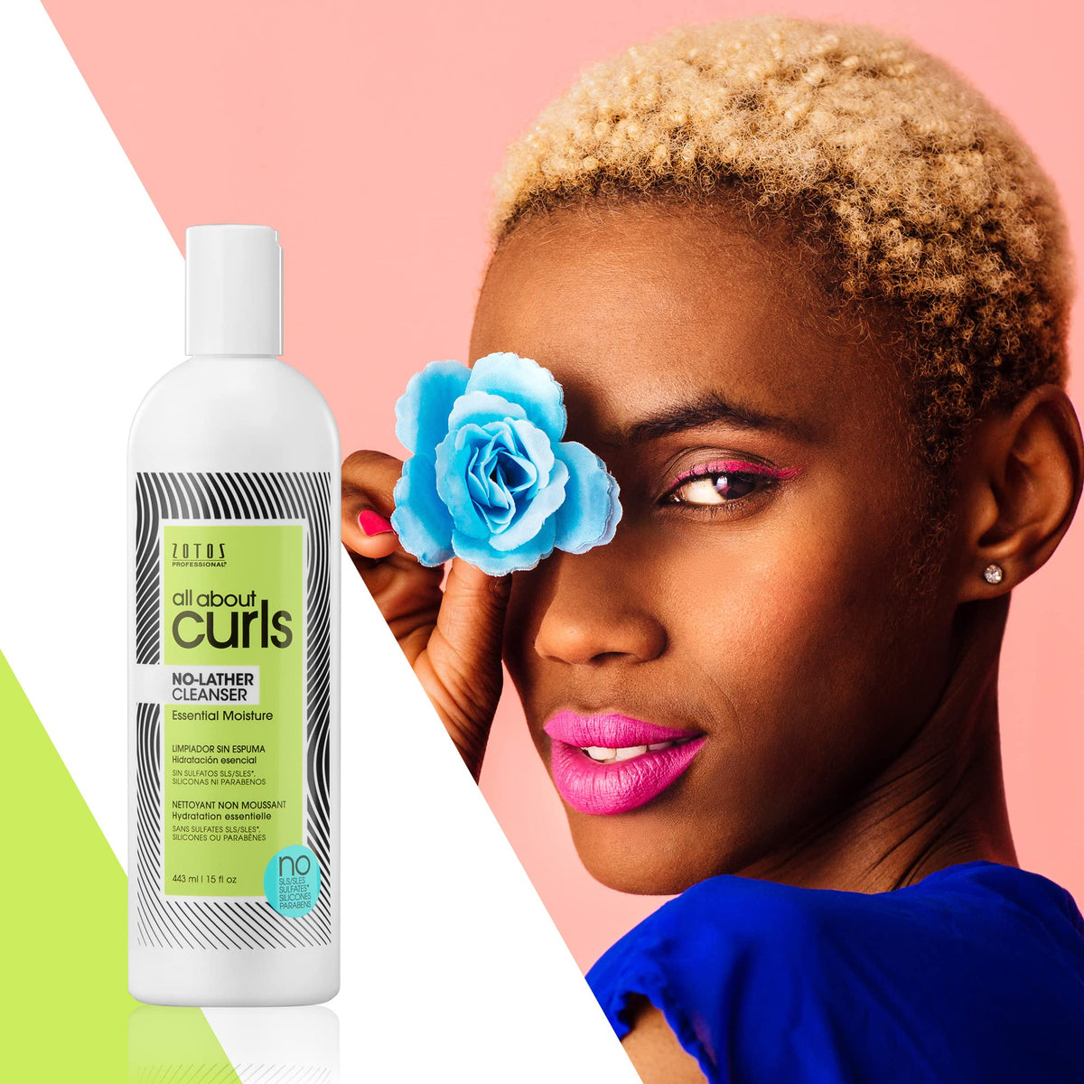 White Smoke ALL ABOUT CURLS No-Lather Cleanser Shampoo | Essential Moisture | Gentle Cleansing | Suds-Free | All Curly Hair Types | Vegan & Cruelty Free | Sulfate Free | 15 Fl Oz