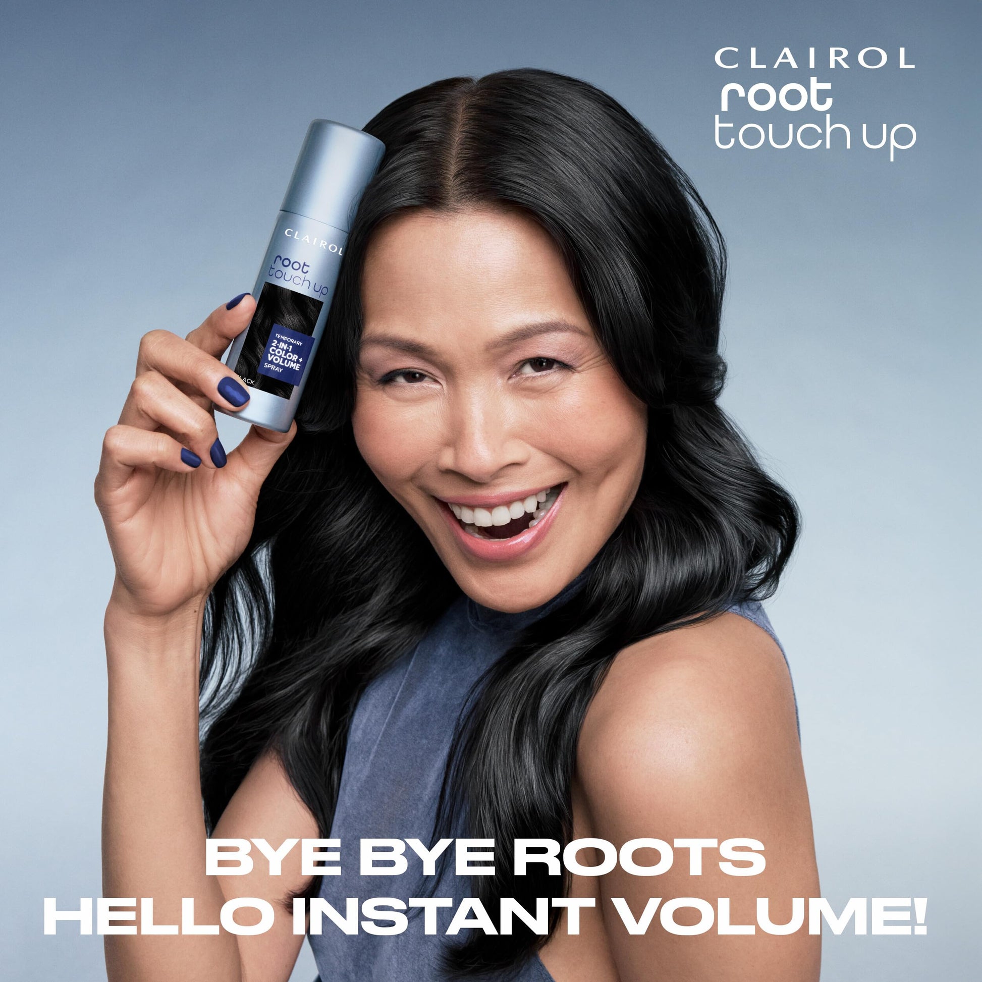 Black Clairol Root Touch-Up Color + Volume 2-in-1 Temporary Hair Coloring Spray, Medium Brown Hair Color, Pack of 1 - Packaging May Vary