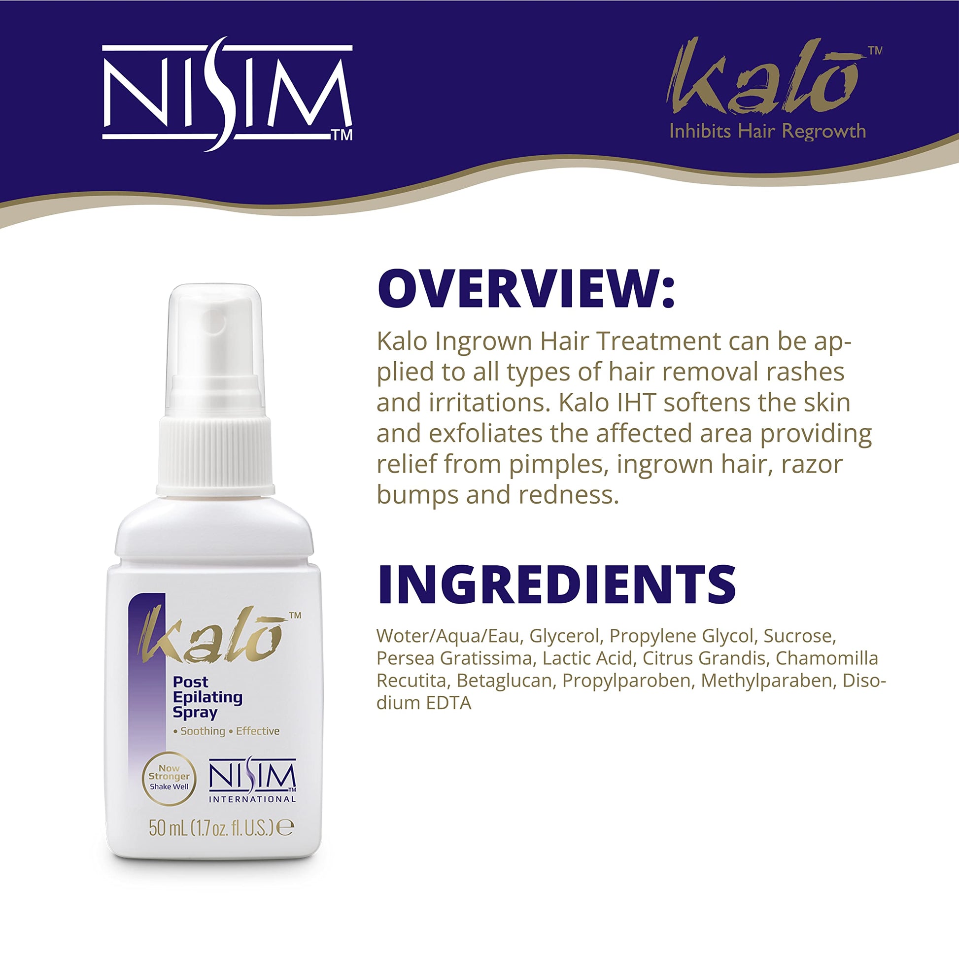 White Smoke NISIM Kalo Post Epilating Spray - 1.7 Ounce (50 milliliter)