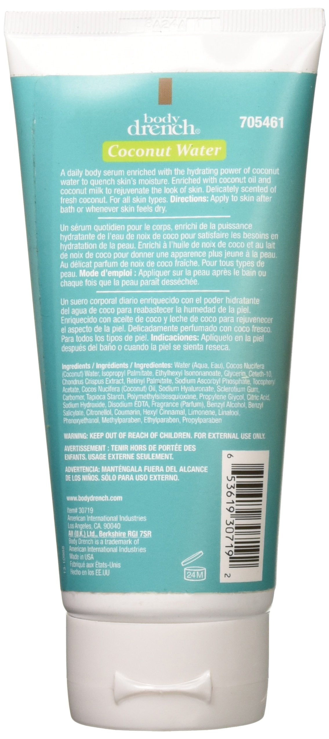 White Smoke Body Drench Coconut Water Body Serum, 6 Fluid Ounce