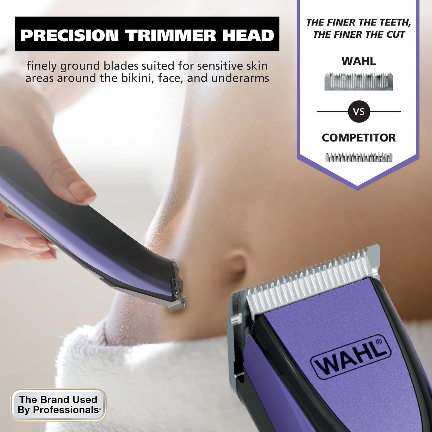White Smoke Wahl Bikini Sculpt Pro 2 in 1 USB Rechargeable Lithium-Ion Electric Shaver and Bikini Trimmer for Women - Face, Legs, Underarm, & Pubic Hair Removal Device - Model 3026004