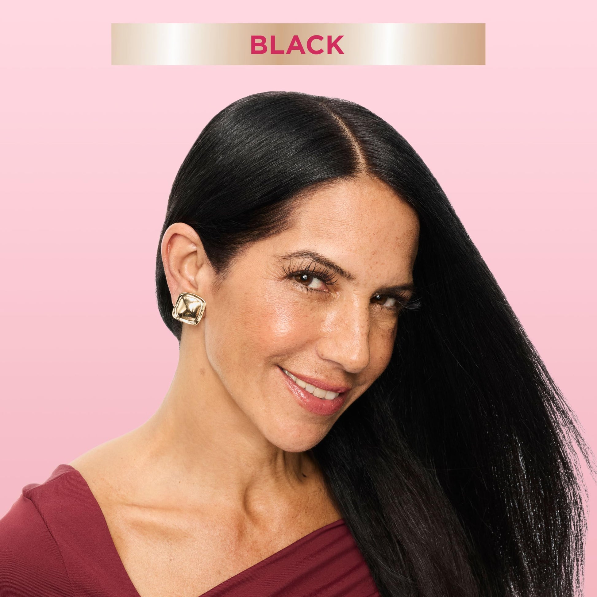 Misty Rose Garnier Color Sensation Color Retouch, Demi Permanent Hair Dye for Roots with 100% Gray Coverage, Black Hair Dye 1.0, Pack of 6 (Packaging May Vary)