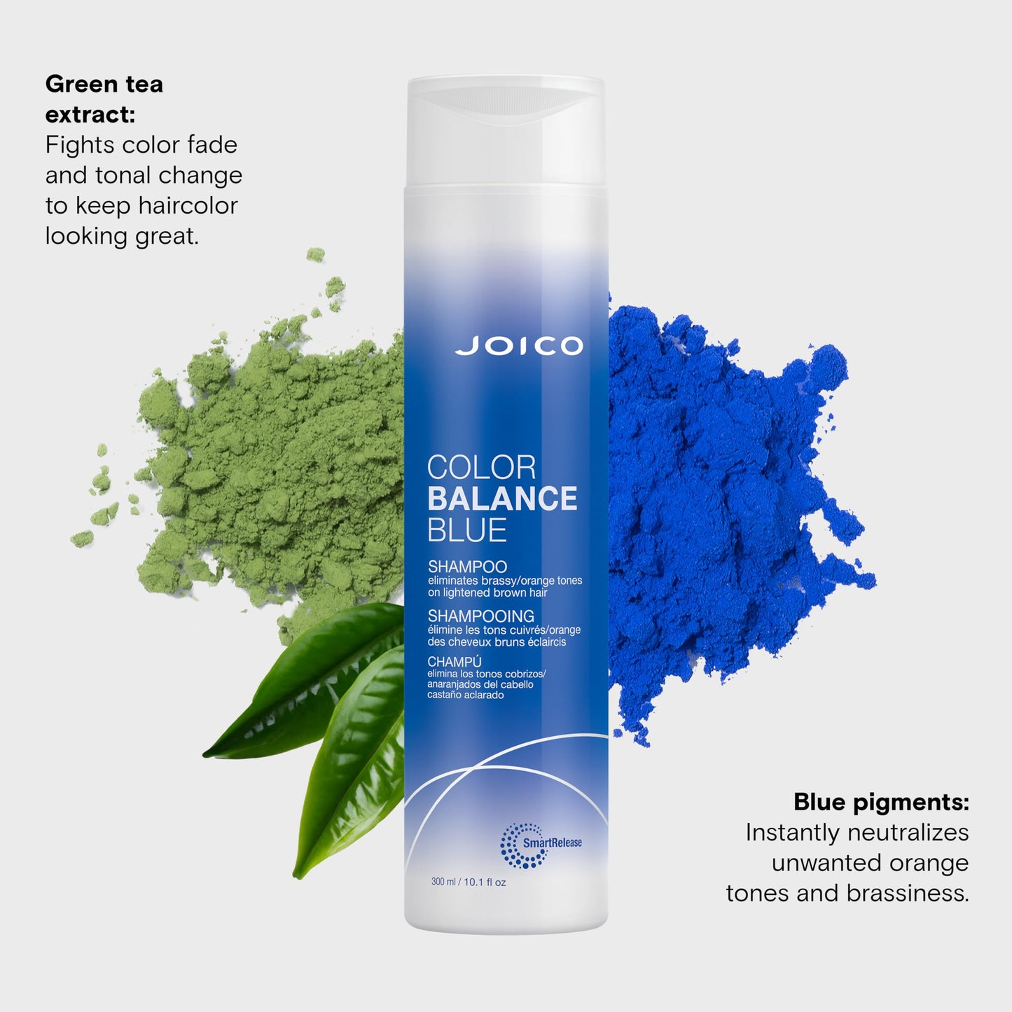 Lavender Joico Color Balance Blue Shampoo | For Lightened Brown Hair | Eliminate Brassy Orange Tones | Boost Color Vibrancy & Shine | UV Protection | With Rosehip Oil & Green Tea Extract | 10.1 Fl Oz