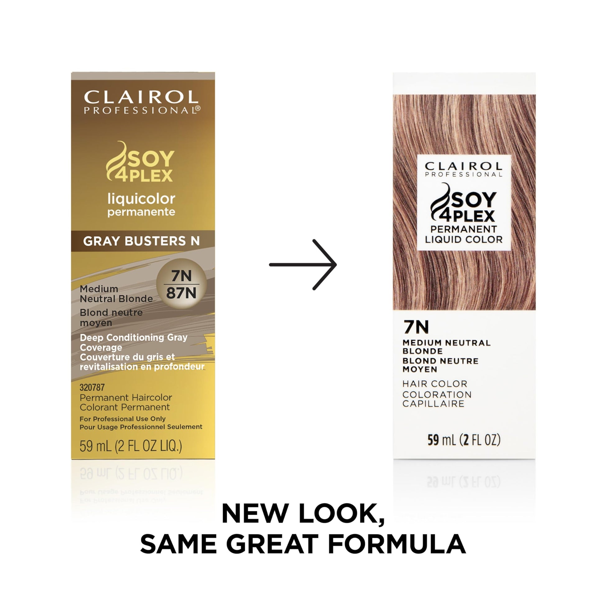 White Smoke Clairol Professional Permanent Liquicolor, 7n Med Neutral Blonde, 2 Fl Oz - Packaging May Vary