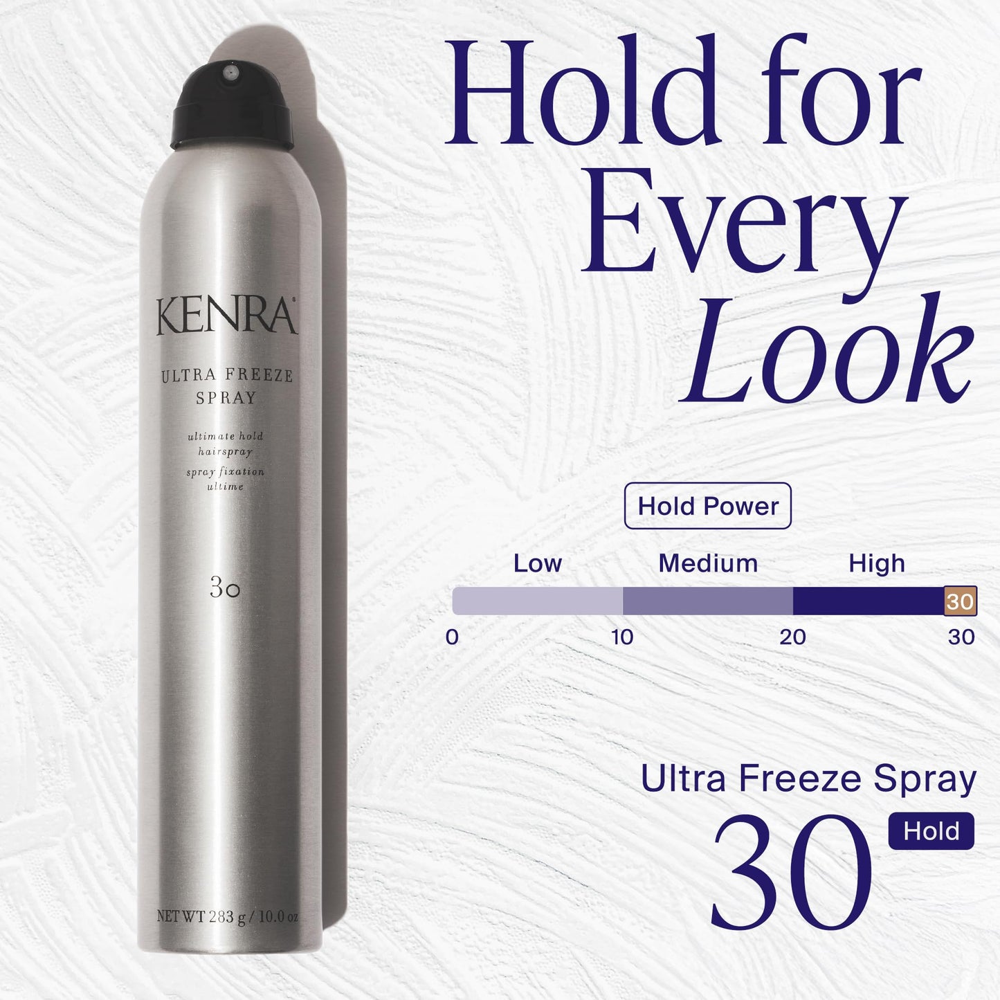 White Smoke Kenra Ultra Freeze Spray 30 | Ultimate Hold Hairspray | Long-Lasting, Ultra-Firm Hold | Fast-Drying Formula | Provides Humidity Resistance | High Shine, Flake-Free Finish | All Hair Types | 10 oz