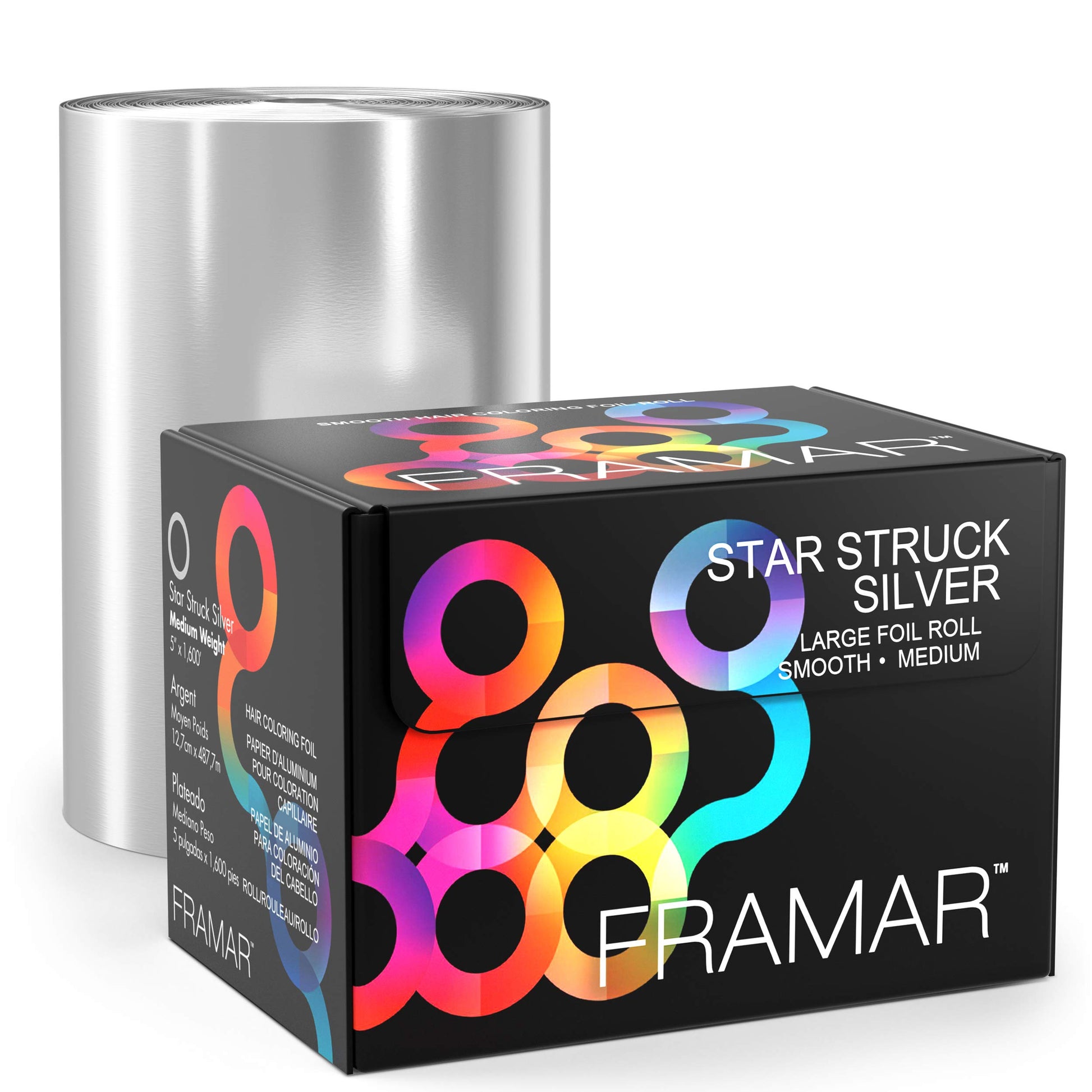 White Smoke FRAMAR Large Silver Hair Foil – Hair Foils For Highlighting Long Hair, Salon Foil For Hair Highlighting, Salon Foils For Hair, Customizable Length, Smooth – 1600 ft