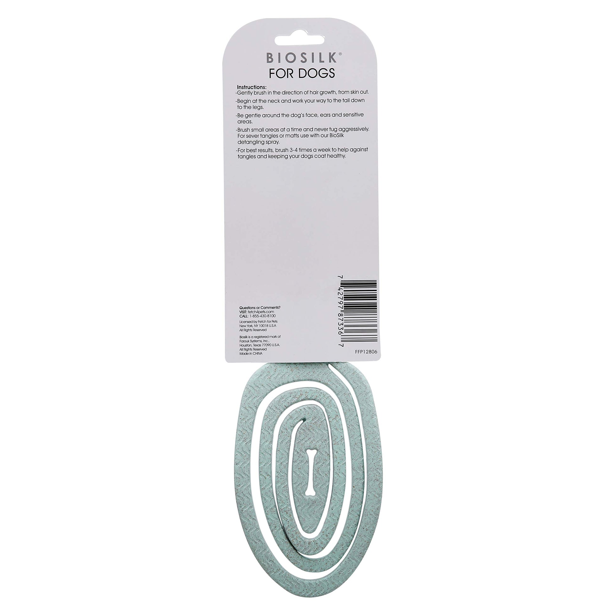 Thistle BioSilk for Pets Eco Friendly Detangling Pin Brush for Dogs, Gentle Dog Grooming Brush Designed to Help Remove Knots and Tangles and Support Healthy Coats for All Dogs