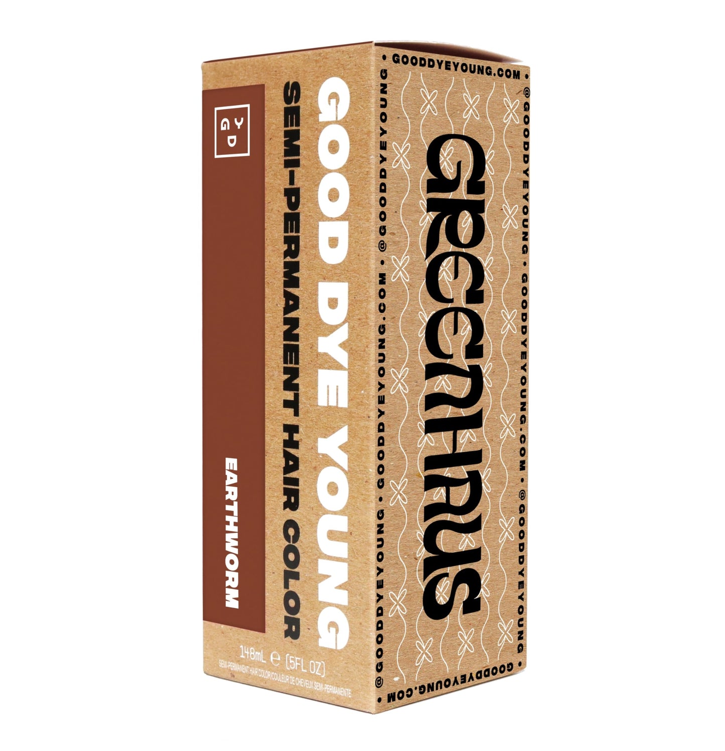 Tan Good Dye Young Semi-Permanent Hair Color, Vegan and Cruelty-Free Brown Hair Dye, Last up to 24 Washes, Non-Damaging Conditioning Hair Color (5FL OZ, Earthworm)