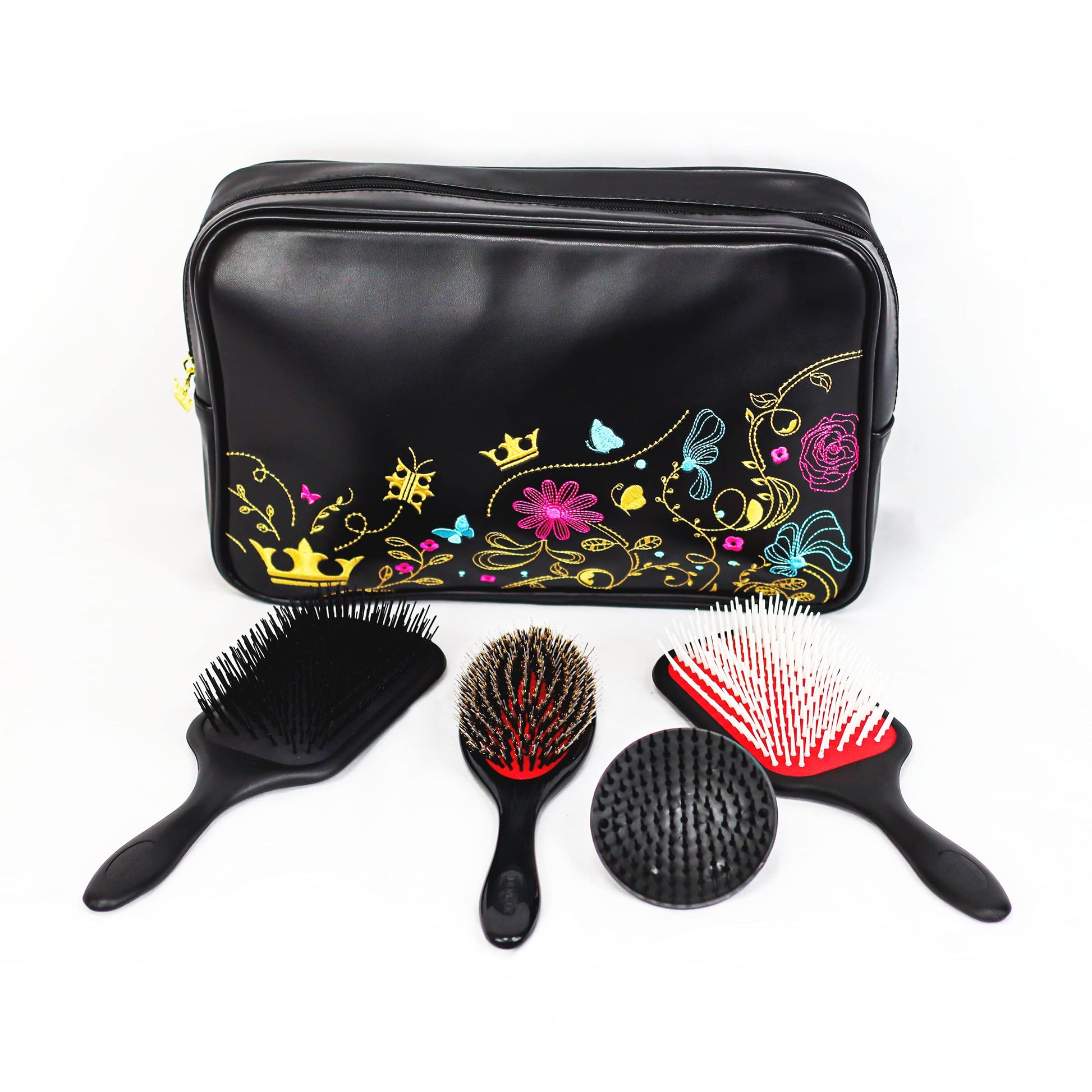 White Smoke Denman Signature Styling Set - the ultimate hair brush gift set for detangling, styling and smoothing hair