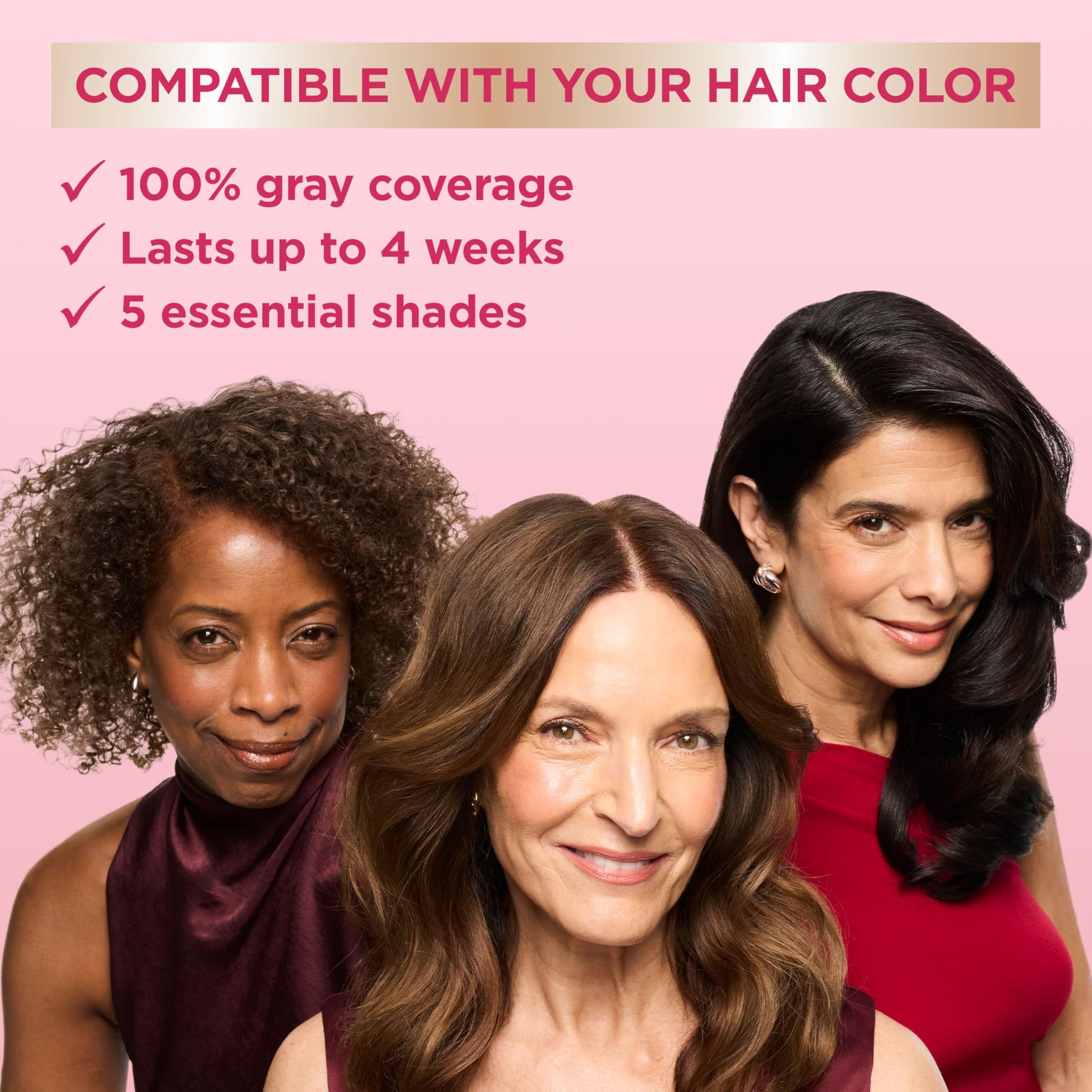 Pink Garnier Color Sensation Color Retouch, Demi Permanent Hair Dye for Roots with 100% Gray Coverage, Black Hair Dye 1.0, Pack of 6 (Packaging May Vary)