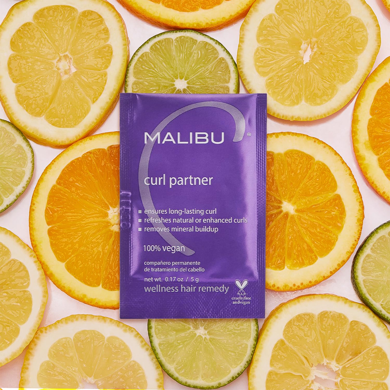 Dark Khaki Malibu C Curl Partner Wellness Remedy (12 Packets) - Removes Mineral Build up for Healthier + Bouncier Curly Hair - Contains Gentle Antioxidants for Curly Hair Care