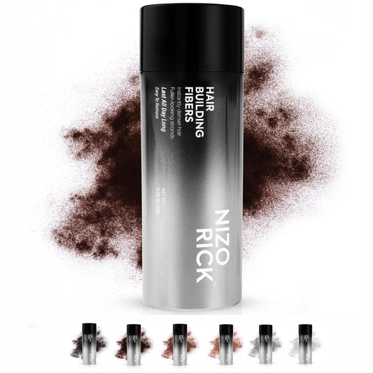 White Smoke NIZORICK - Hair Thickening Fibers for Thinning Hairline - 28g Fill In Fine or Thinning Hair - Instantly Thicker Looking - Waterproof Root Touch Up Hair Color Powder for Men & Women (Dark Brown)
