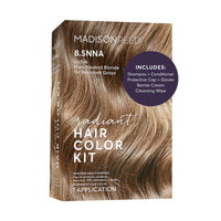 Dark Olive Green Madison Reed Radiant Hair Color Kit - 8.5NNA Dark Neutral Blonde (Lusia Blonde), 100% Gray Hair Coverage Permanent Hair Dye for Resistant Grays | PPD-Free & Ammonia-Free, 1 Pack