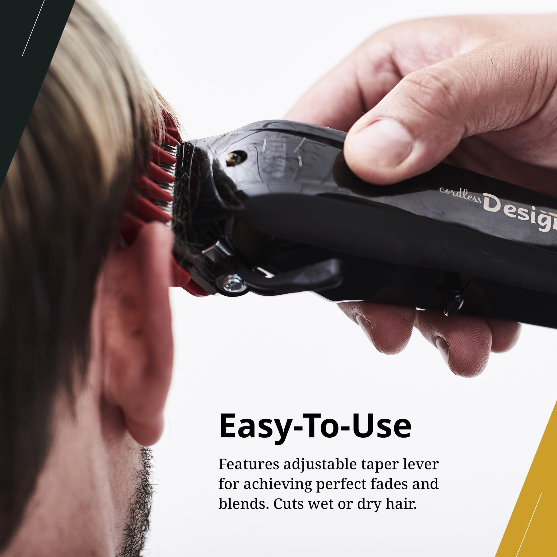 White Smoke Wahl Professional Cordless Designer Clipper, Powerful Rotary Motor, Lithium-Ion Battery with 100-Minute Run Time