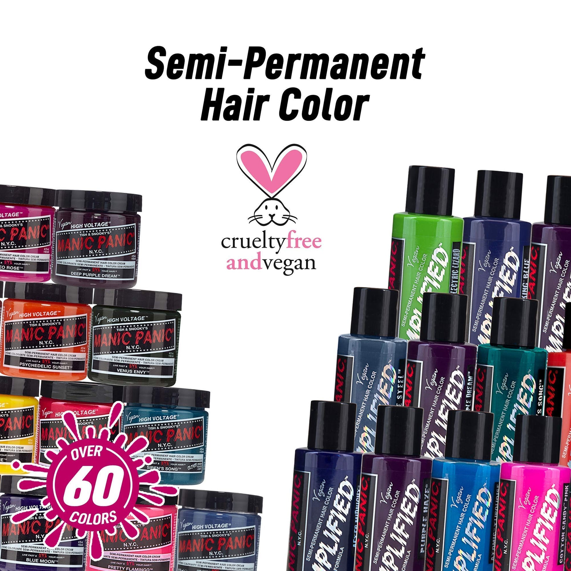 White Smoke MANIC PANIC Classic Pillarbox Red Semi Permanent Hair Color - True Red Hair Dye for Women & Men That Lasts 4-6 Weeks - Vegan, Ammonia & Cruelty-Free - Create & Mix Custom Shades (4oz)