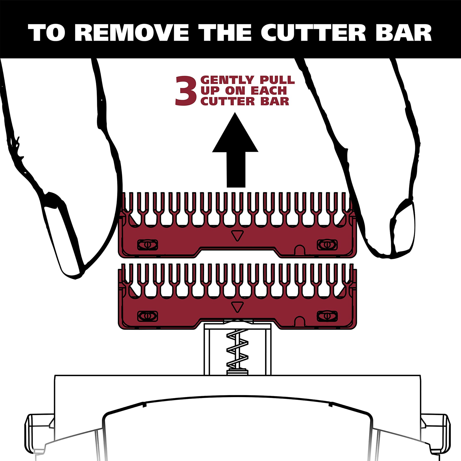 White Smoke Wahl Groomsman Shaver Replacement Cutters and Head for 7063 Series, Black - Model 7046