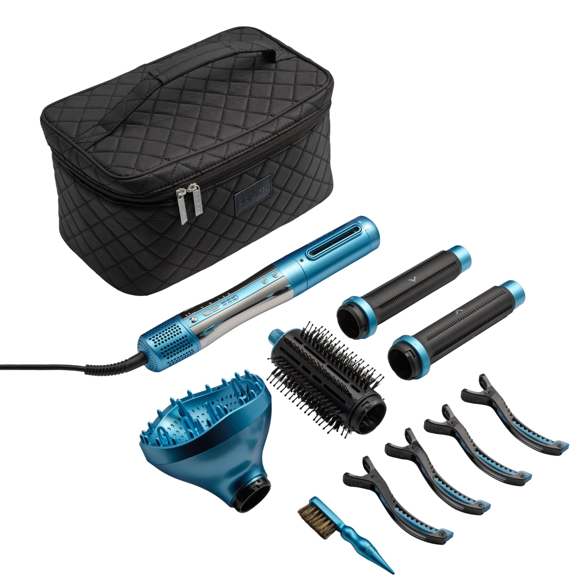 White Smoke BaBylissPRO The Style/Switch 5-in-1 Air Styling and Drying System, Ionic Lightweight Multi-Styler Hot Air Styler for Curly and Coily Hair Types