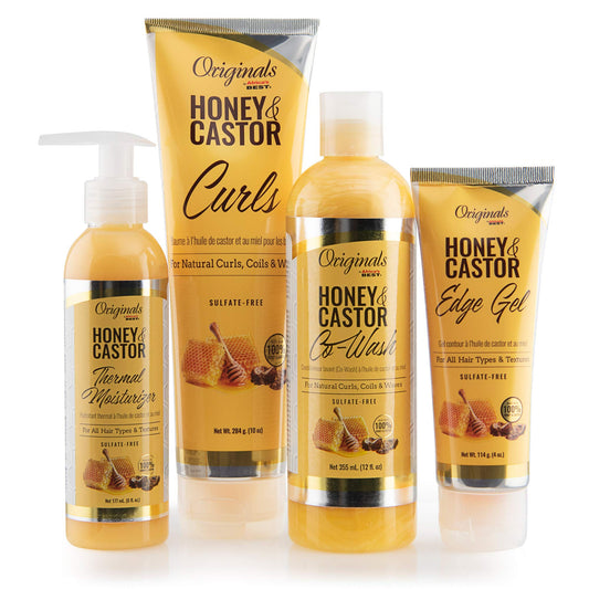 White Smoke Originals by Africa's Best Honey and Castor Edge Hair Gel for All Hair Types and Textures, Sulfate-Free, 4 oz